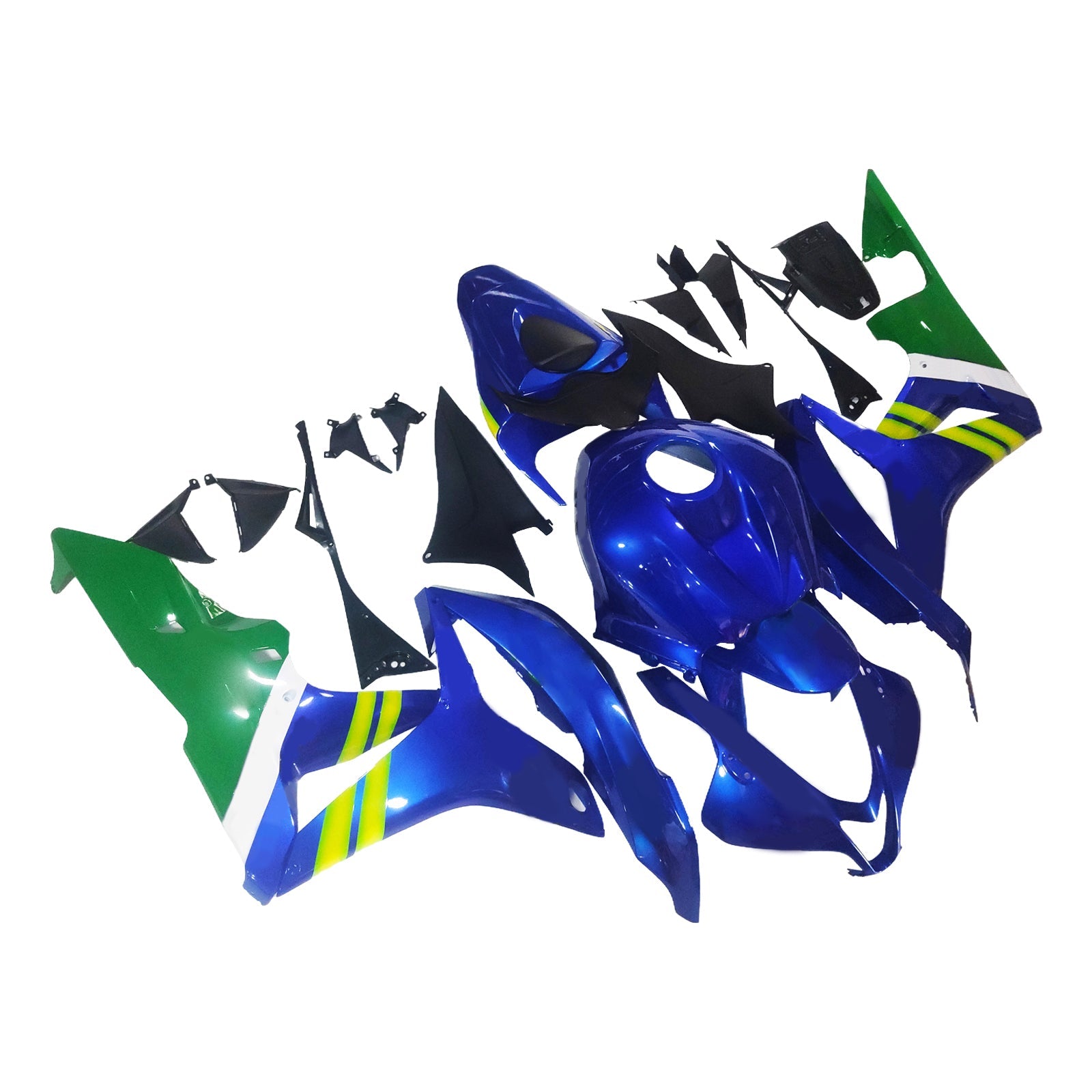 2007-2008 CBR600RR Bodywork Fairing Blue ABS Injection Molded Plastics Set Generic