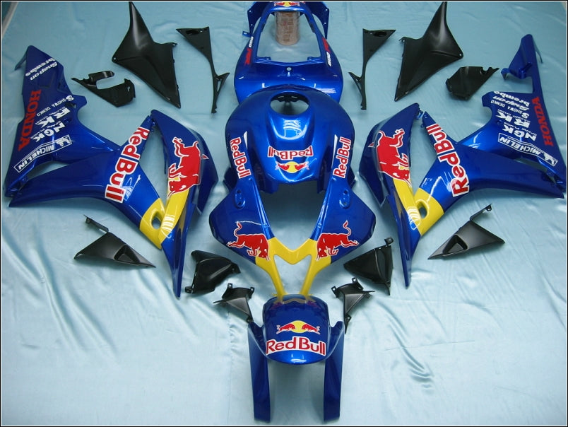 2007-2008 CBR600RR Bodywork Fairing Blue ABS Injection Molded Plastics Set Generic