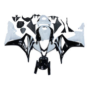 2007-2008 Honda CBR600RR White Black Fairing Kit