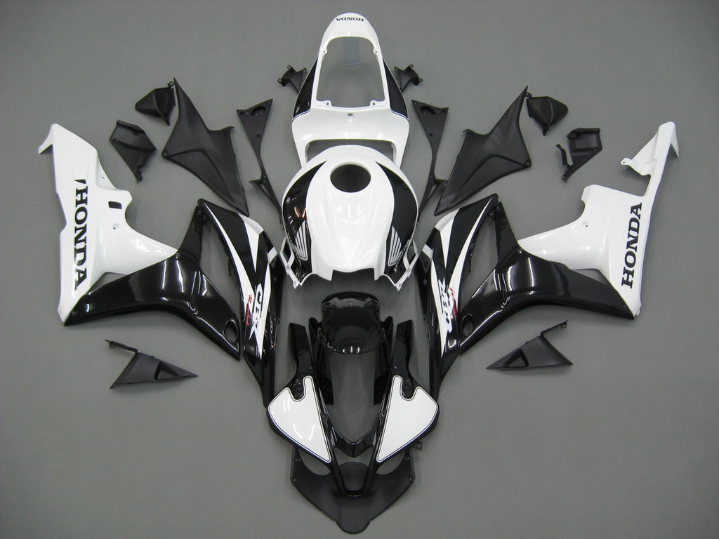 2007-2008 CBR600RR Bodywork Fairing Black ABS Injection Molded Plastics Set Generic