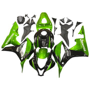 2007-2008 Honda CBR 600 RR Metallic Black & Green Honda Racing Fairings Generic