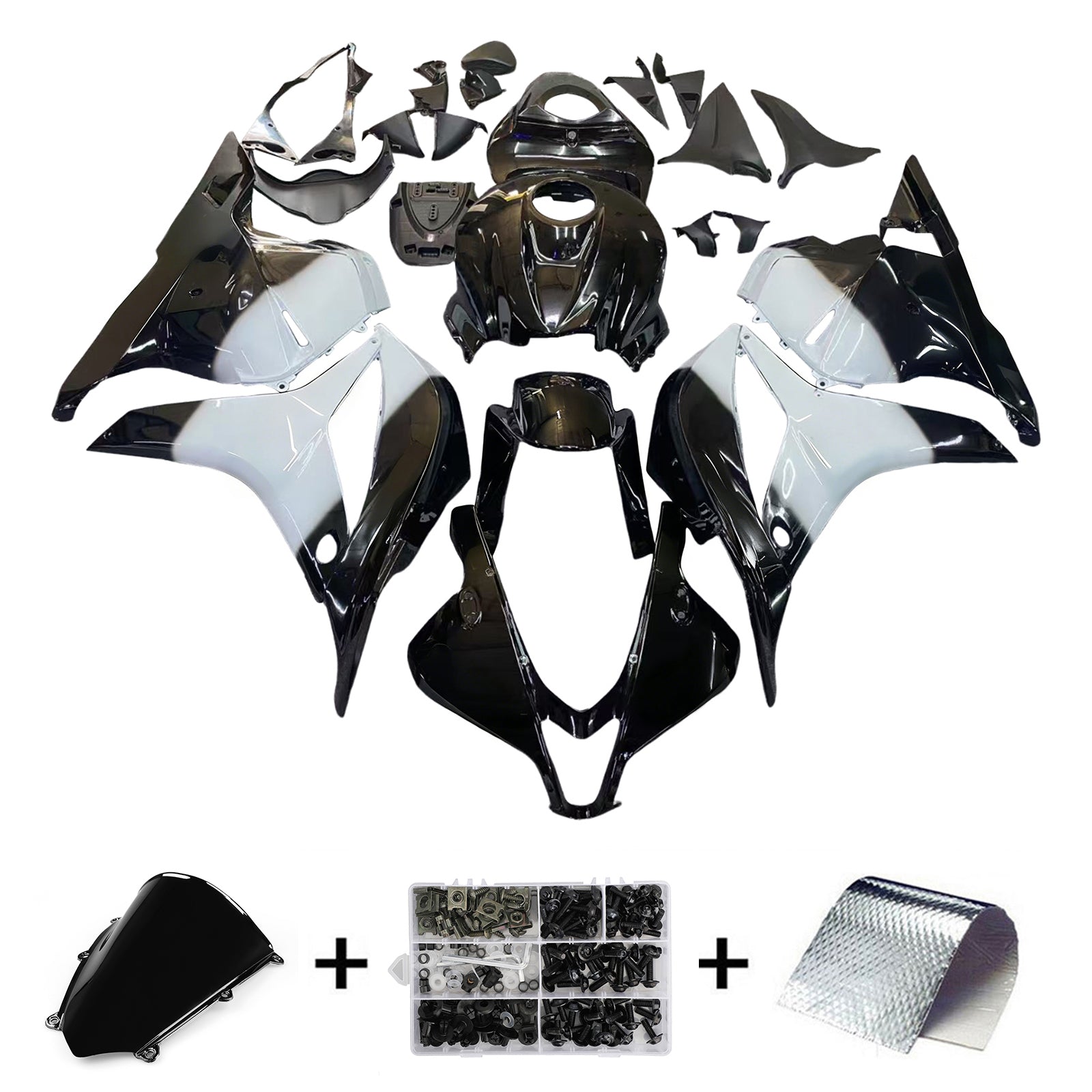 2009-2012 Honda CBR 600 RR Black West CBR Racing Fairings Generic