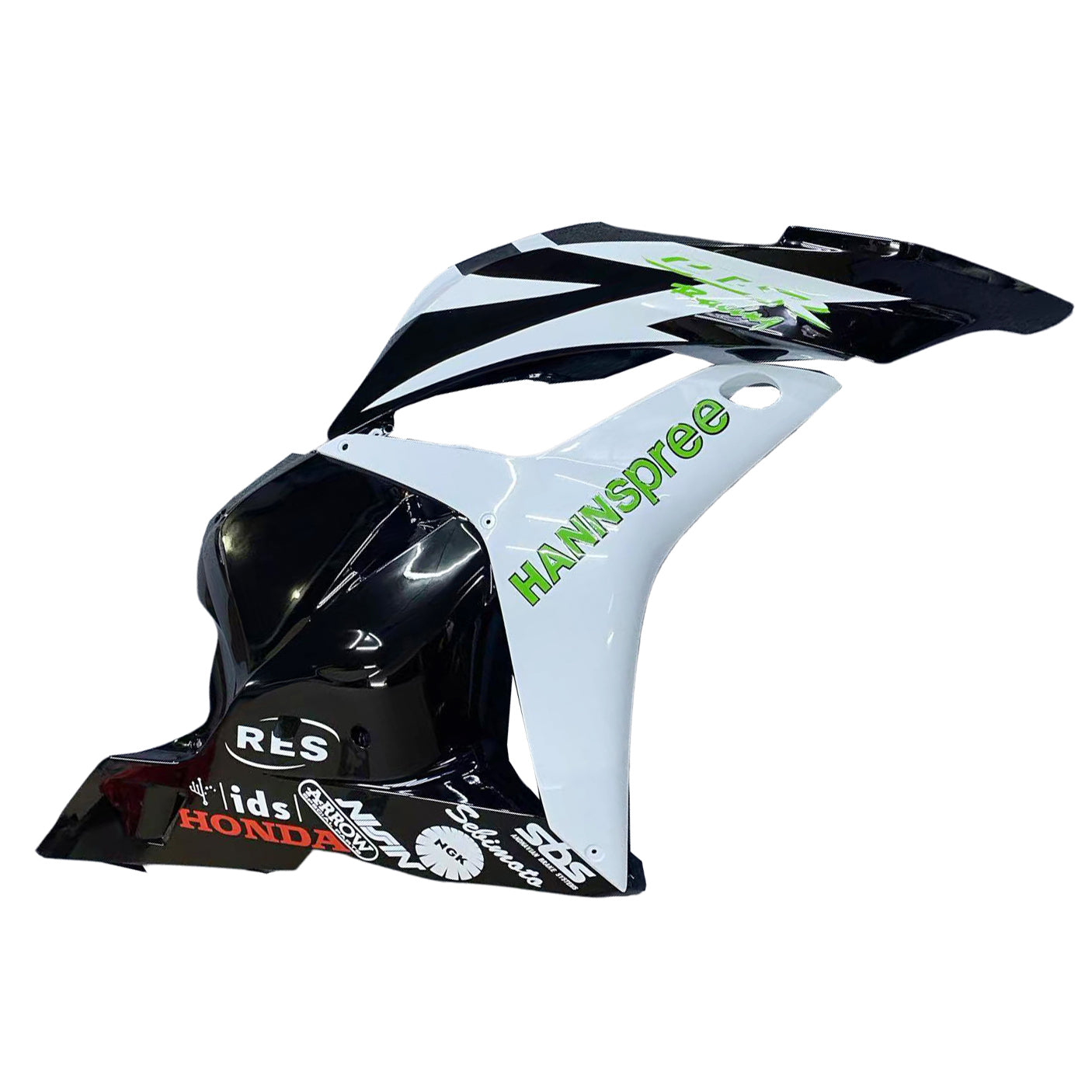 2009-2012 Honda CBR 600 RR White & Black Hannspree Racing Fairings Generic