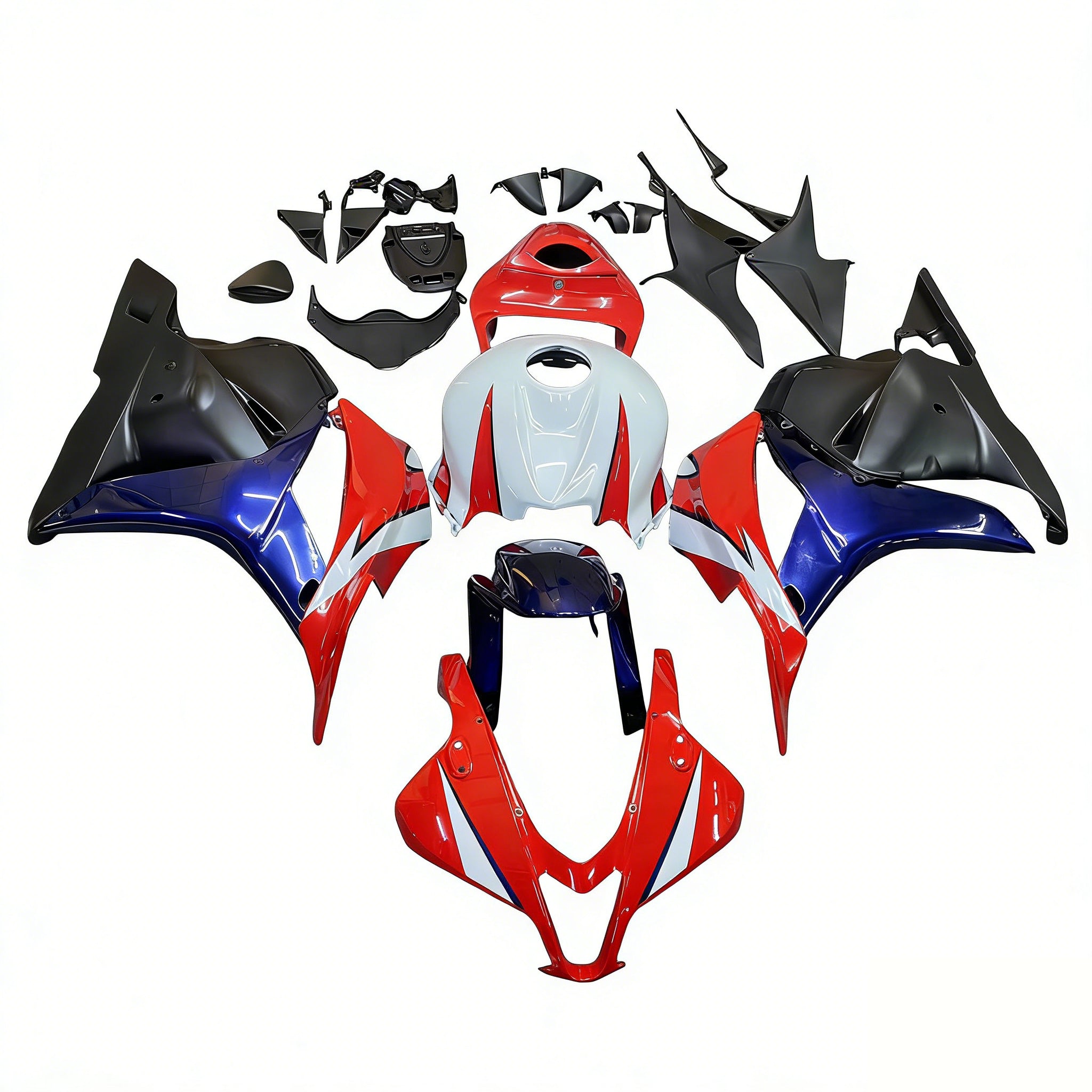 2009-2012 Honda CBR 600 RR Red White Blue CBR Racing Fairings Generic