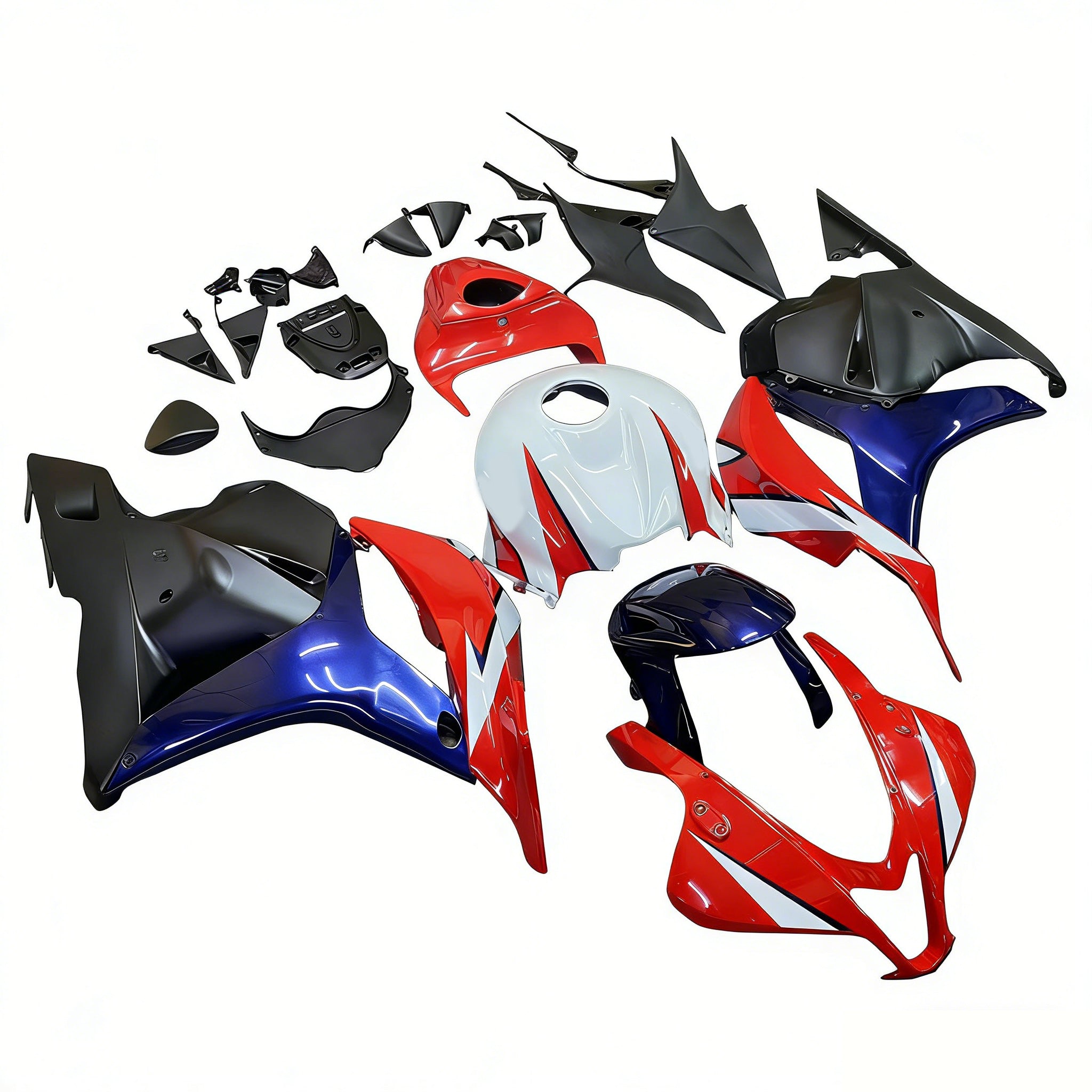 2009-2012 Honda CBR 600 RR Red White Blue CBR Racing Fairings Generic