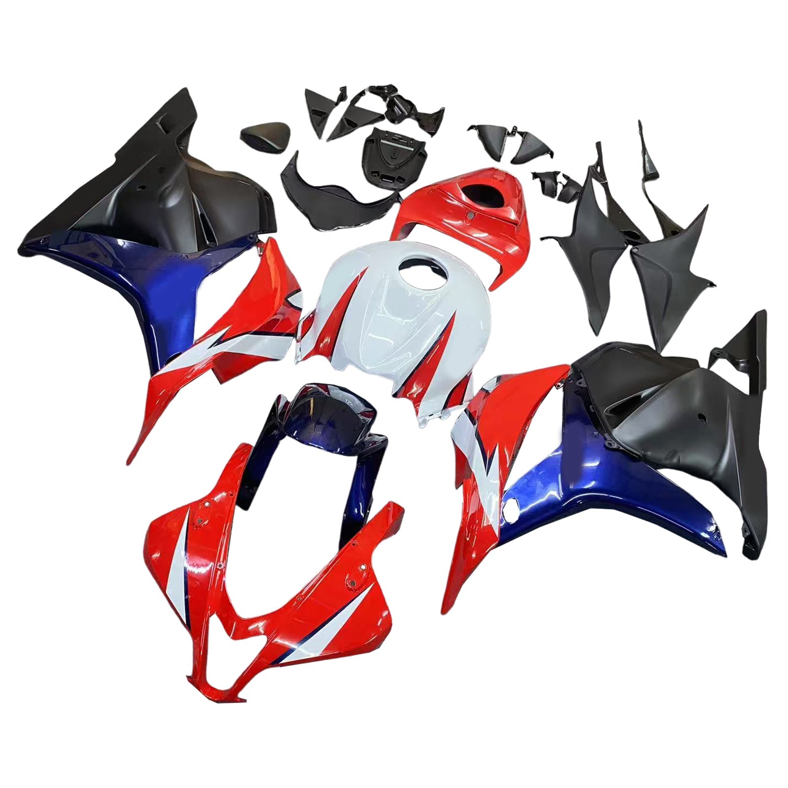 2009-2012 Honda CBR 600 RR Red White Blue CBR Racing Fairings Generic