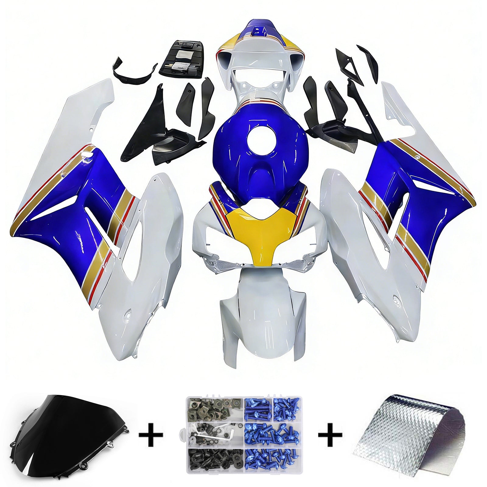 2004-2005 Honda CBR 1000 RR Amotopart Fairings Multi-Color Rothmans Honda Racing Customs Fairing