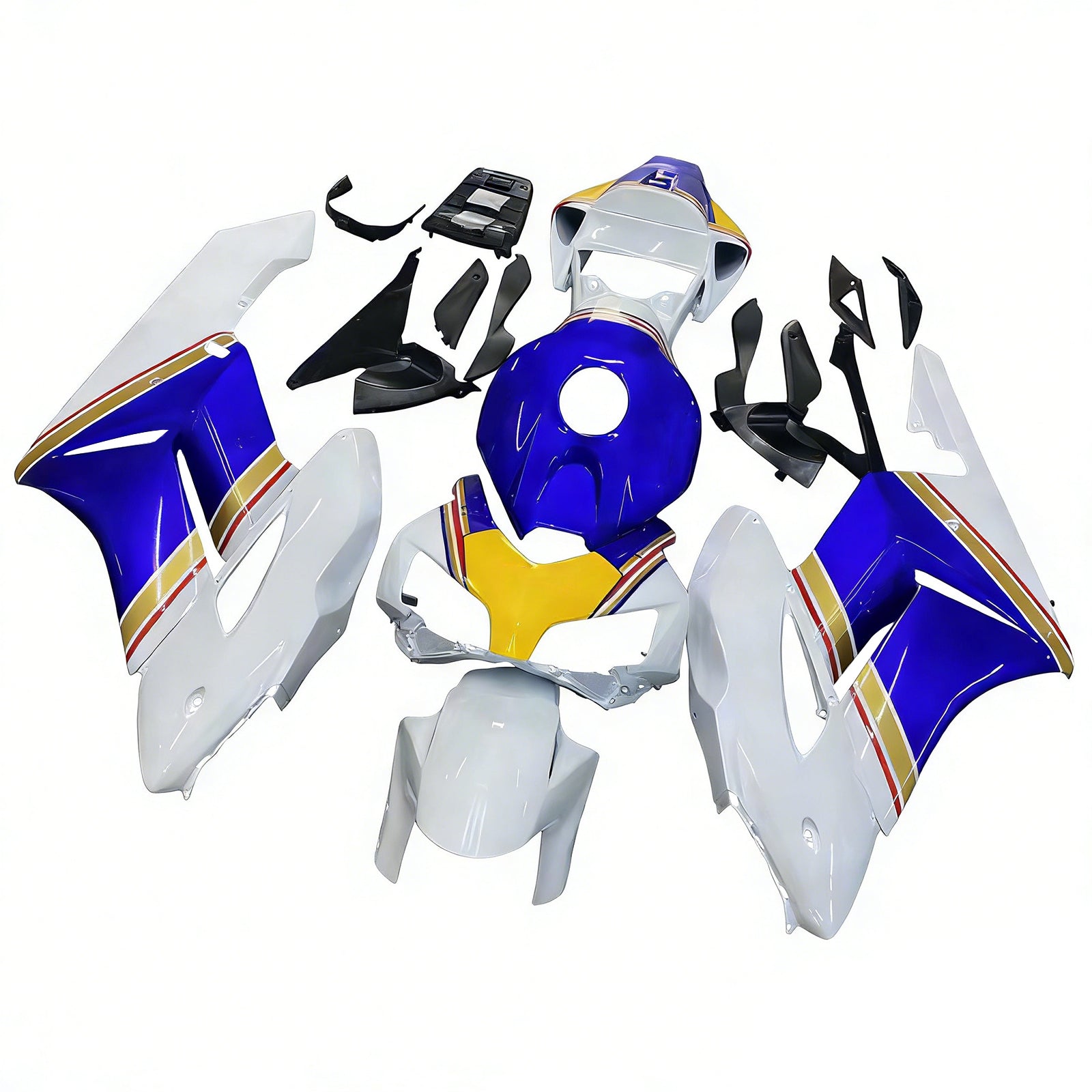 2004-2005 Honda CBR 1000 RR Amotopart Fairings Multi-Color Rothmans Honda Racing Customs Fairing