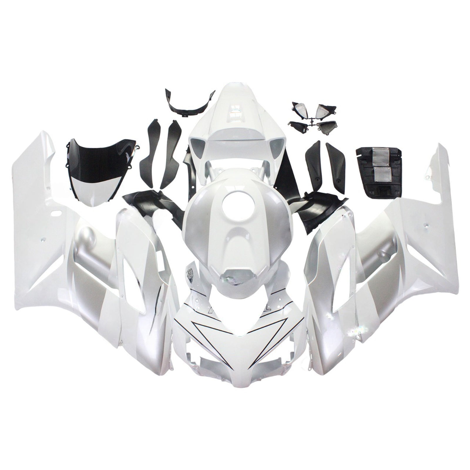 2004-2005 Honda CBR 1000 RR Amotopart Fairings White Silver Repsol Racing Customs Fairing