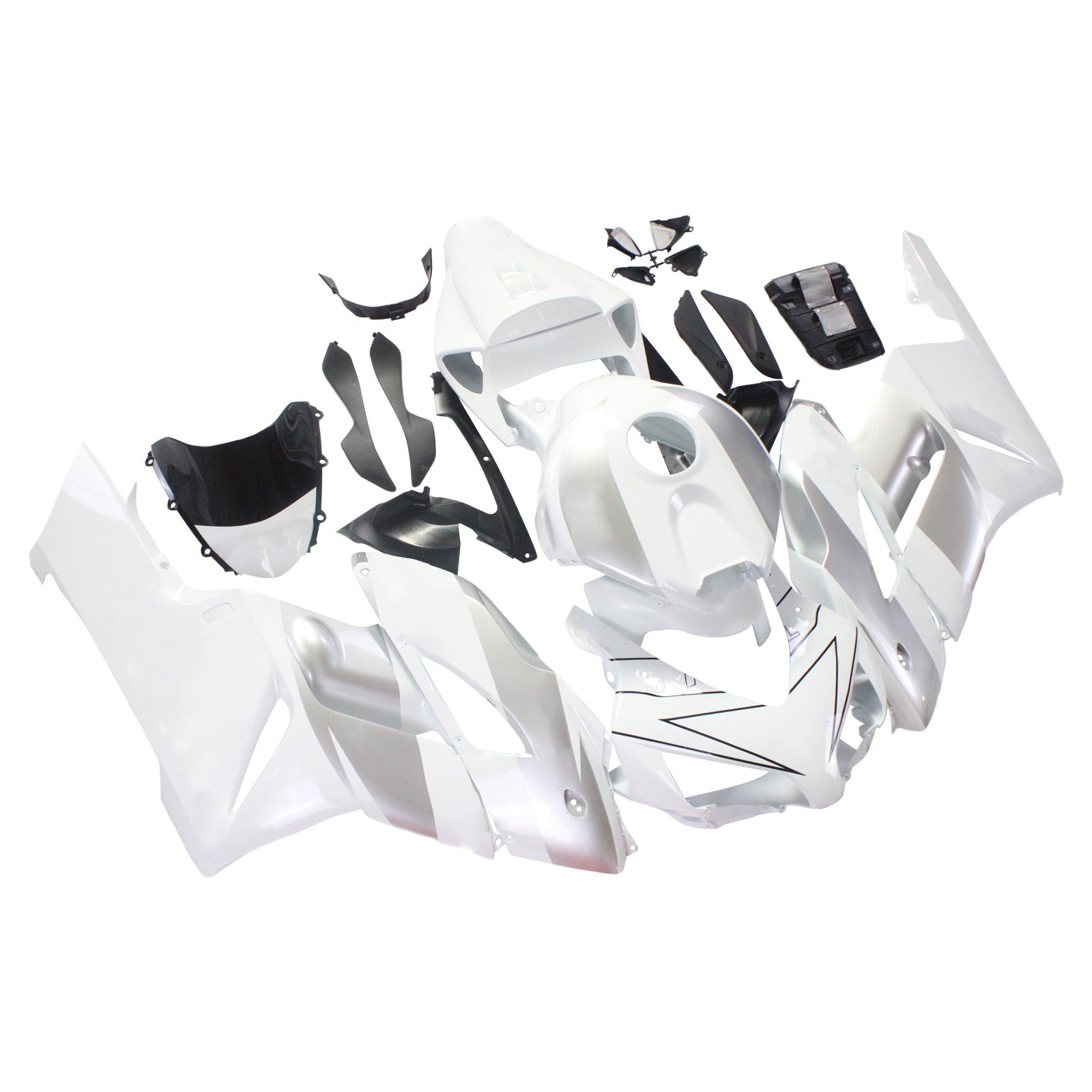 2004-2005 Honda CBR 1000 RR Amotopart Fairings White Silver Repsol Racing Customs Fairing
