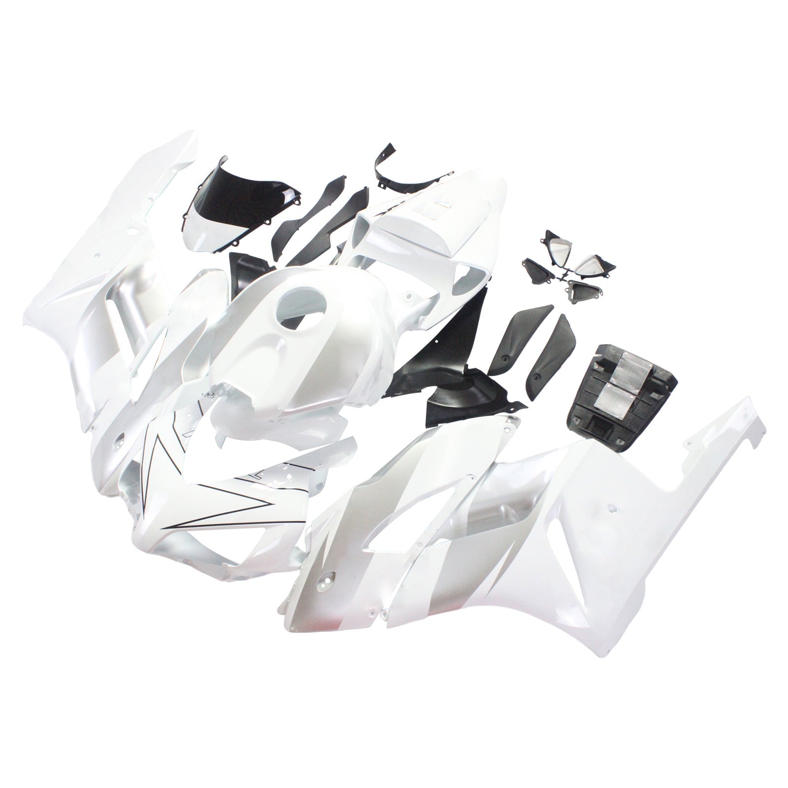 2004-2005 Honda CBR 1000 RR Amotopart Fairings White Silver Repsol Racing Customs Fairing