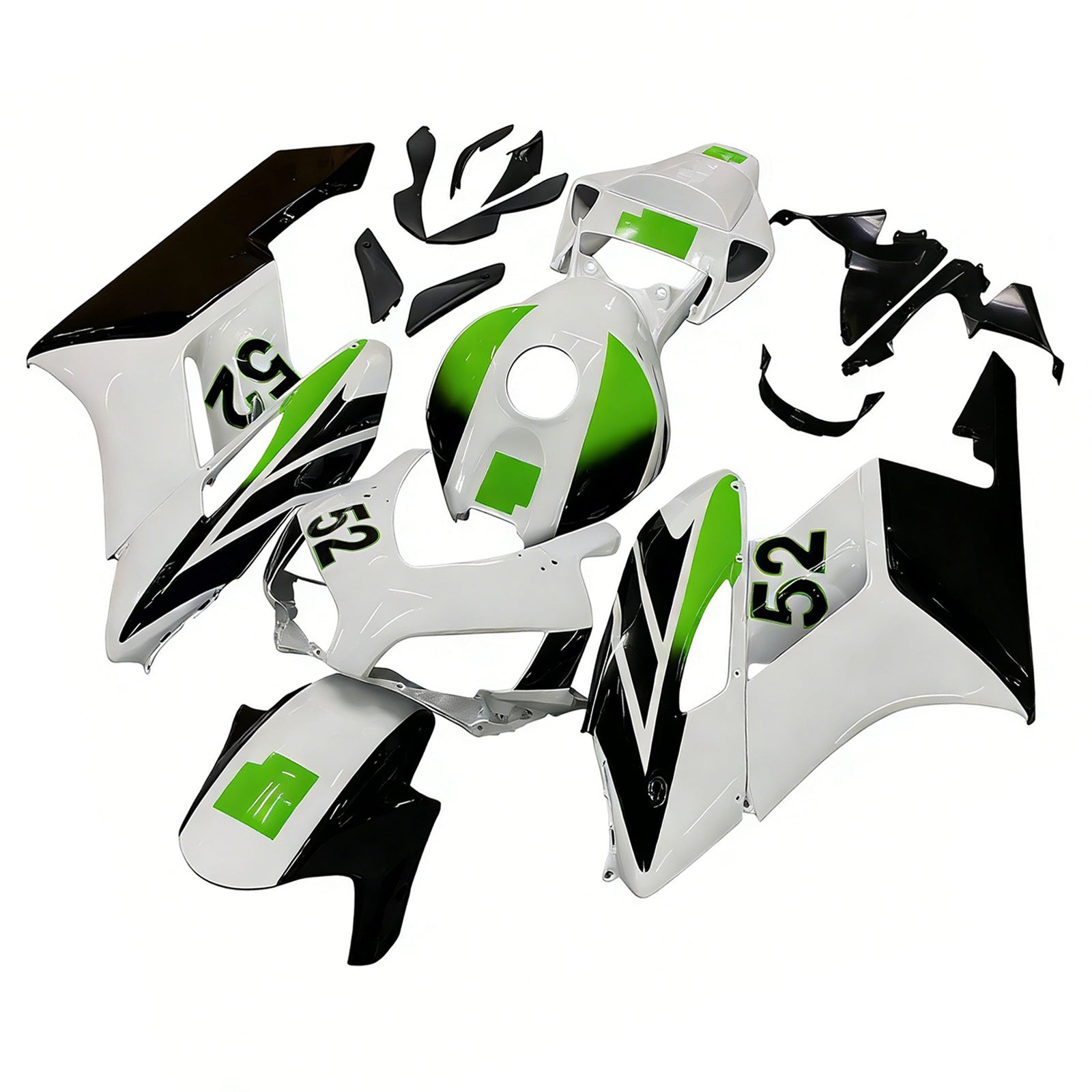 2004-2005 Honda CBR 1000 RR Amotopart Fairings White No.52 Hannspree Racing Customs Fairing