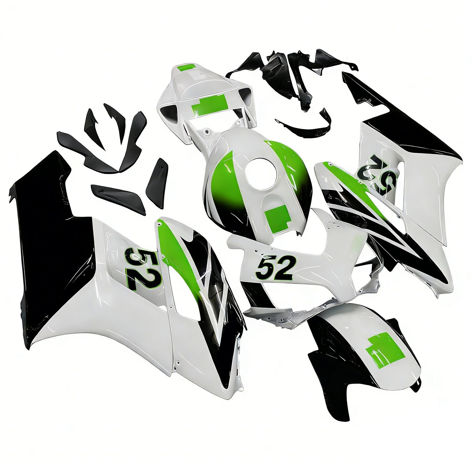 2004-2005 Honda CBR 1000 RR Amotopart Fairings White No.52 Hannspree Racing Customs Fairing