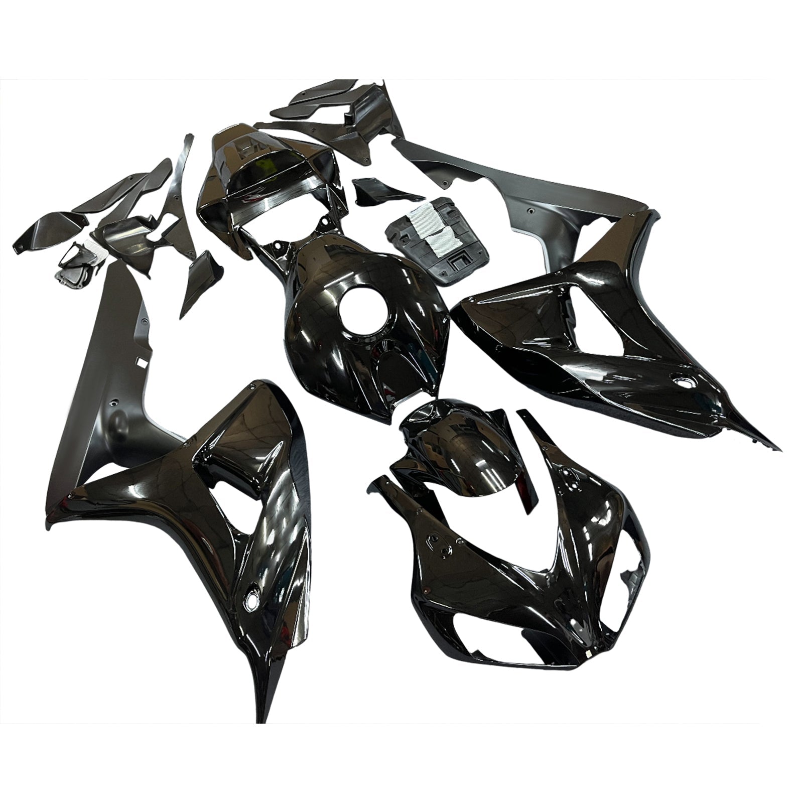 2006-2007 CBR1000RR Bodywork Fairing Black ABS Injection Molded Plastics Set Generic