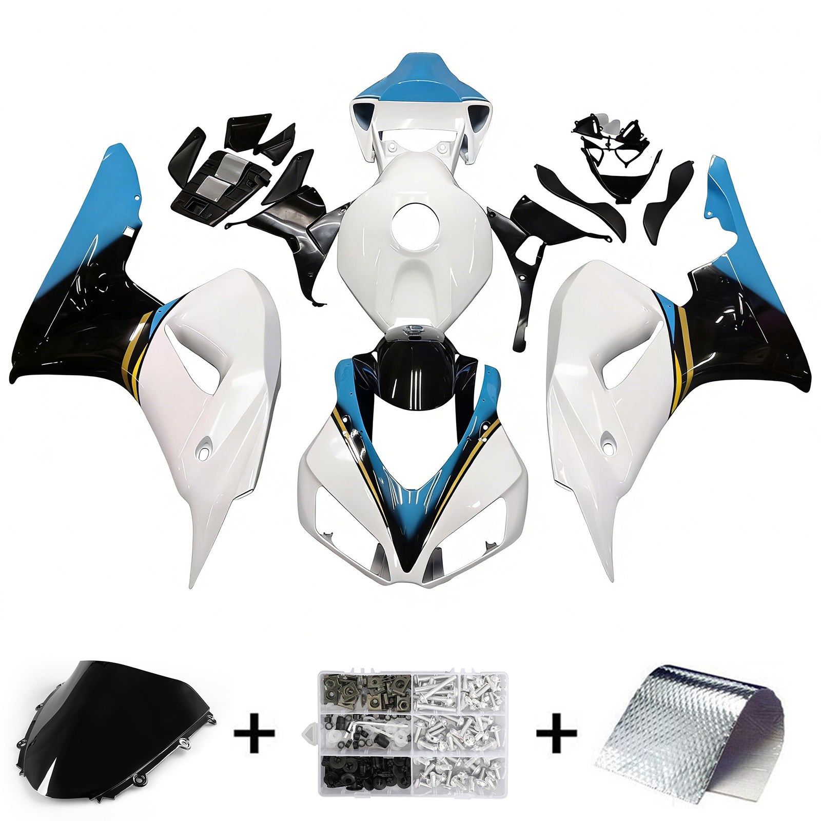 2006-2007 CBR1000RR Bodywork Fairing ABS Injection Molded Plastics Set 6# Generic