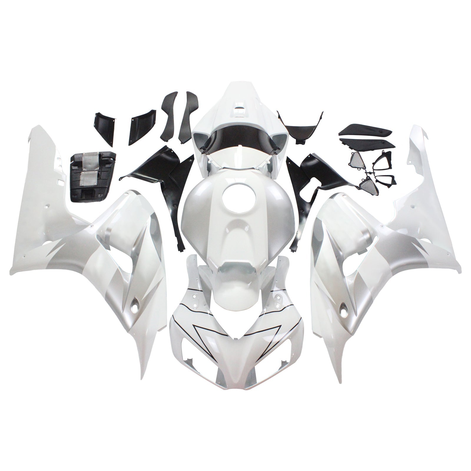 2006-2007 Honda CBR 1000 RR White & Silver Repsol Racing Fairings Generic