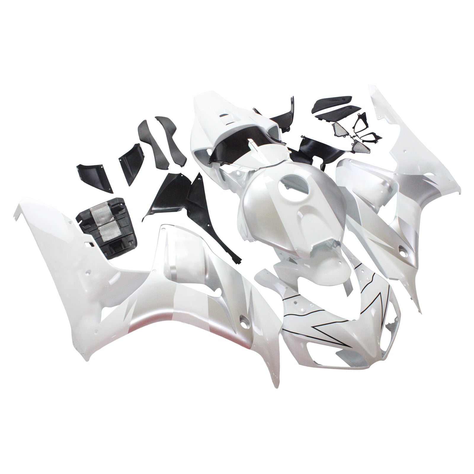 2006-2007 Honda CBR 1000 RR White & Silver Repsol Racing Fairings Generic