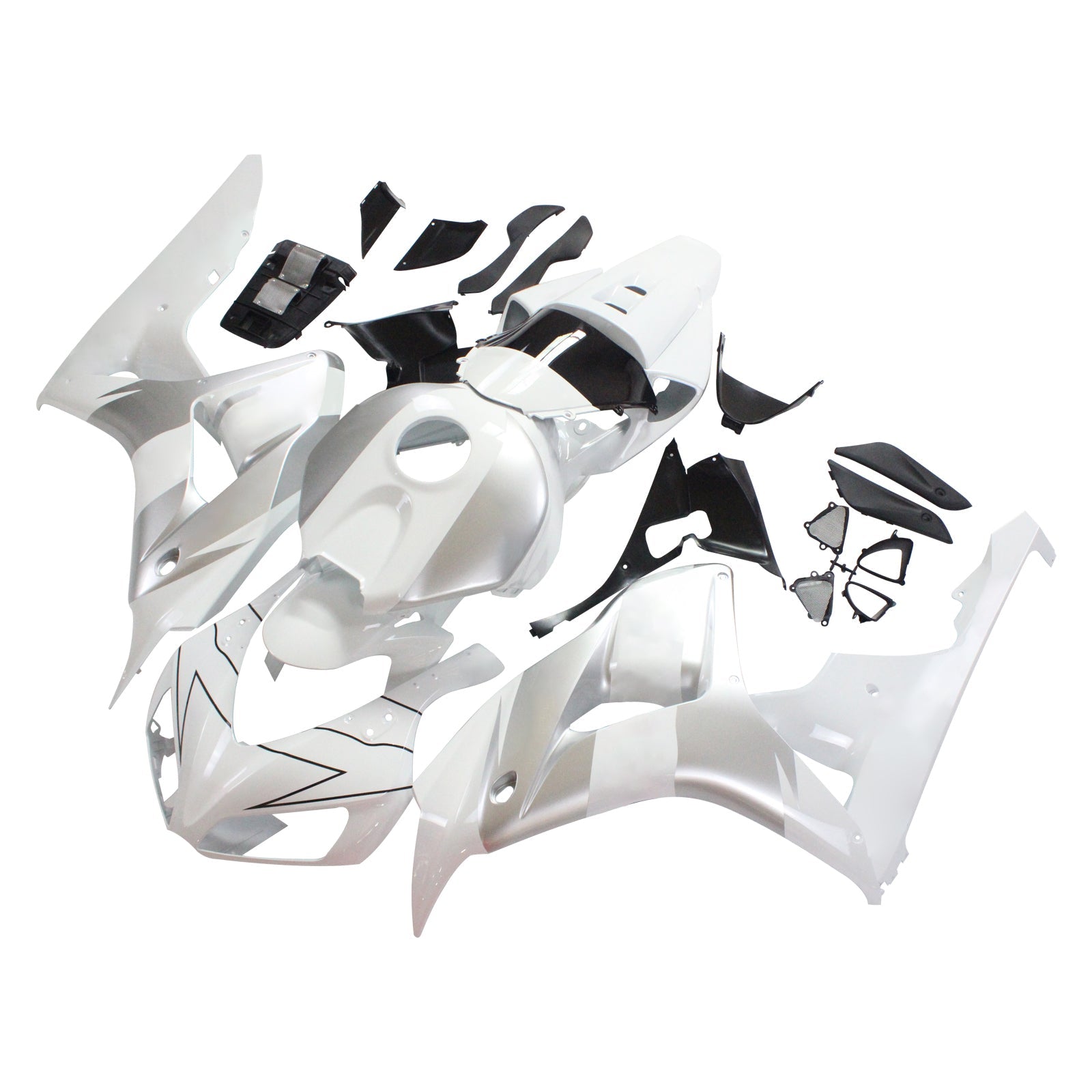 2006-2007 Honda CBR 1000 RR White & Silver Repsol Racing Fairings Generic