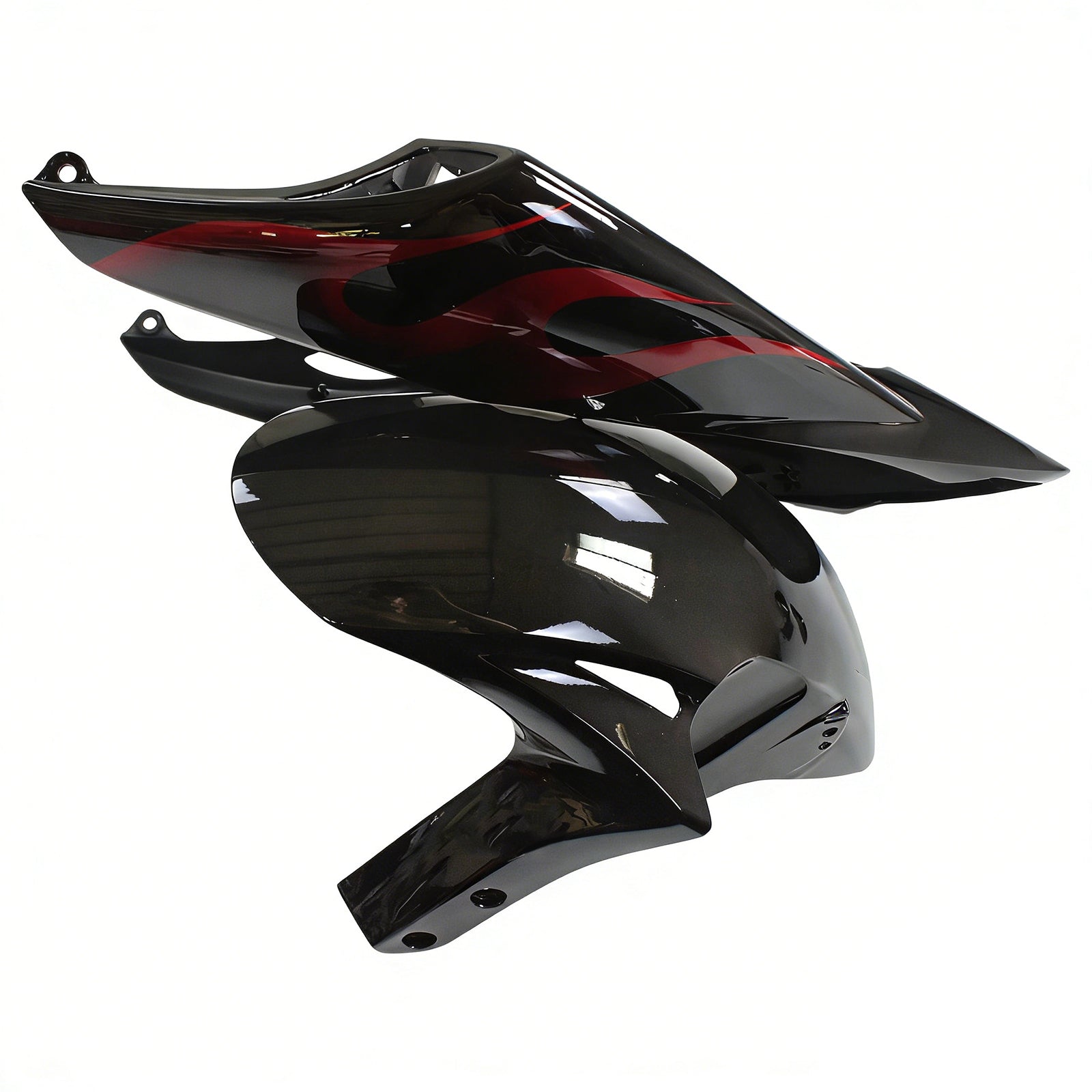 2006-2007 Honda CBR 1000 RR Black & Red Flame Shark Racing Amotopart Fairings