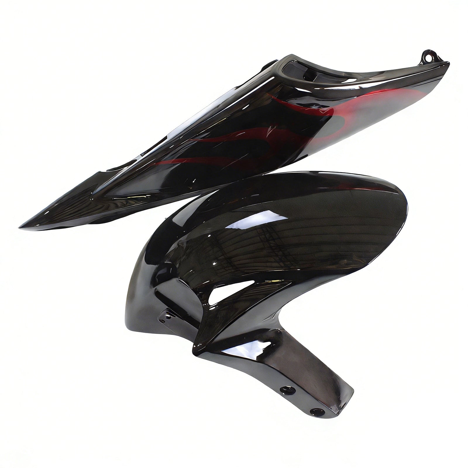 2006-2007 Honda CBR 1000 RR Black & Red Flame Shark Racing Amotopart Fairings