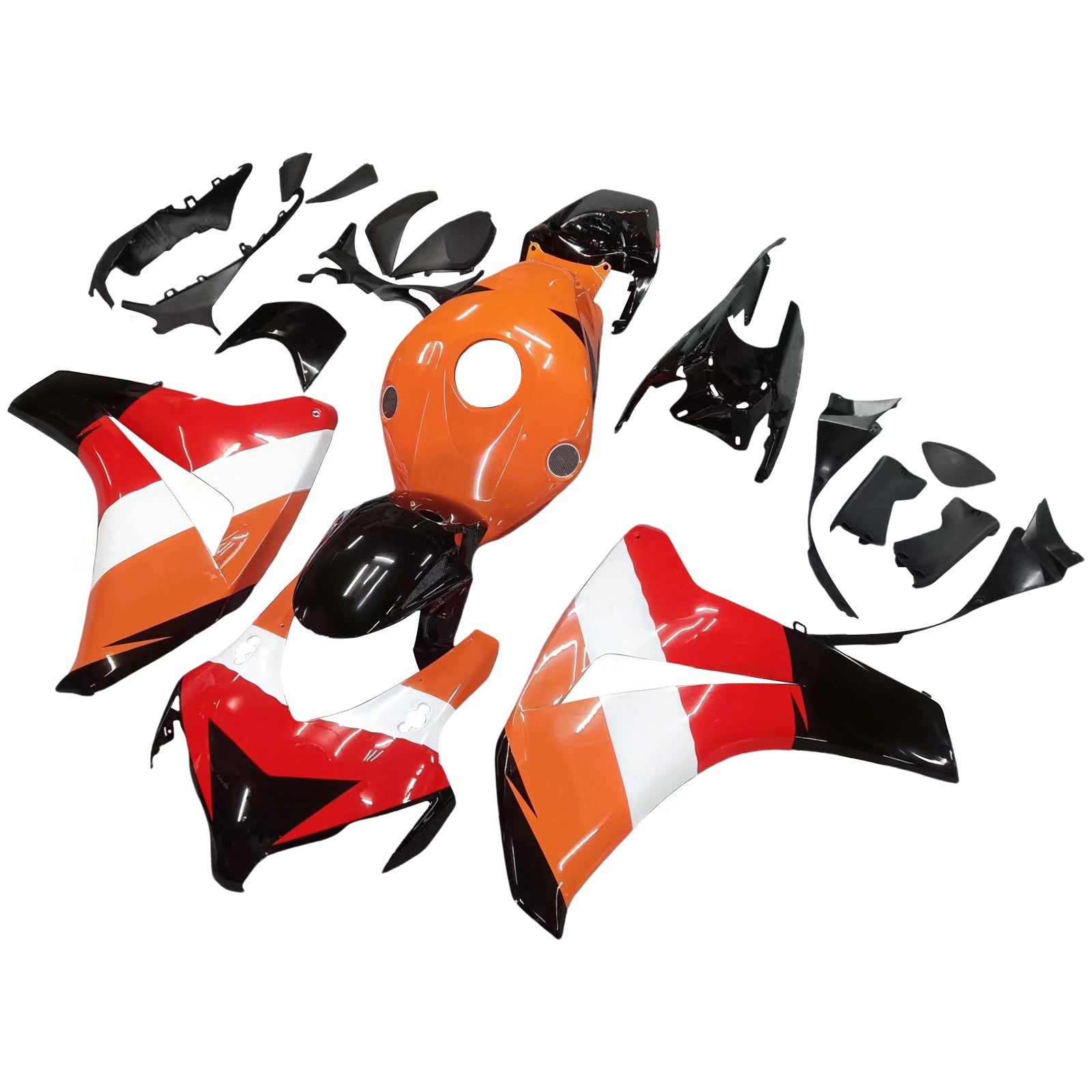 Fairings 2008-2011 Honda CBR 1000 RR Black Orange Repsol Racing Generic