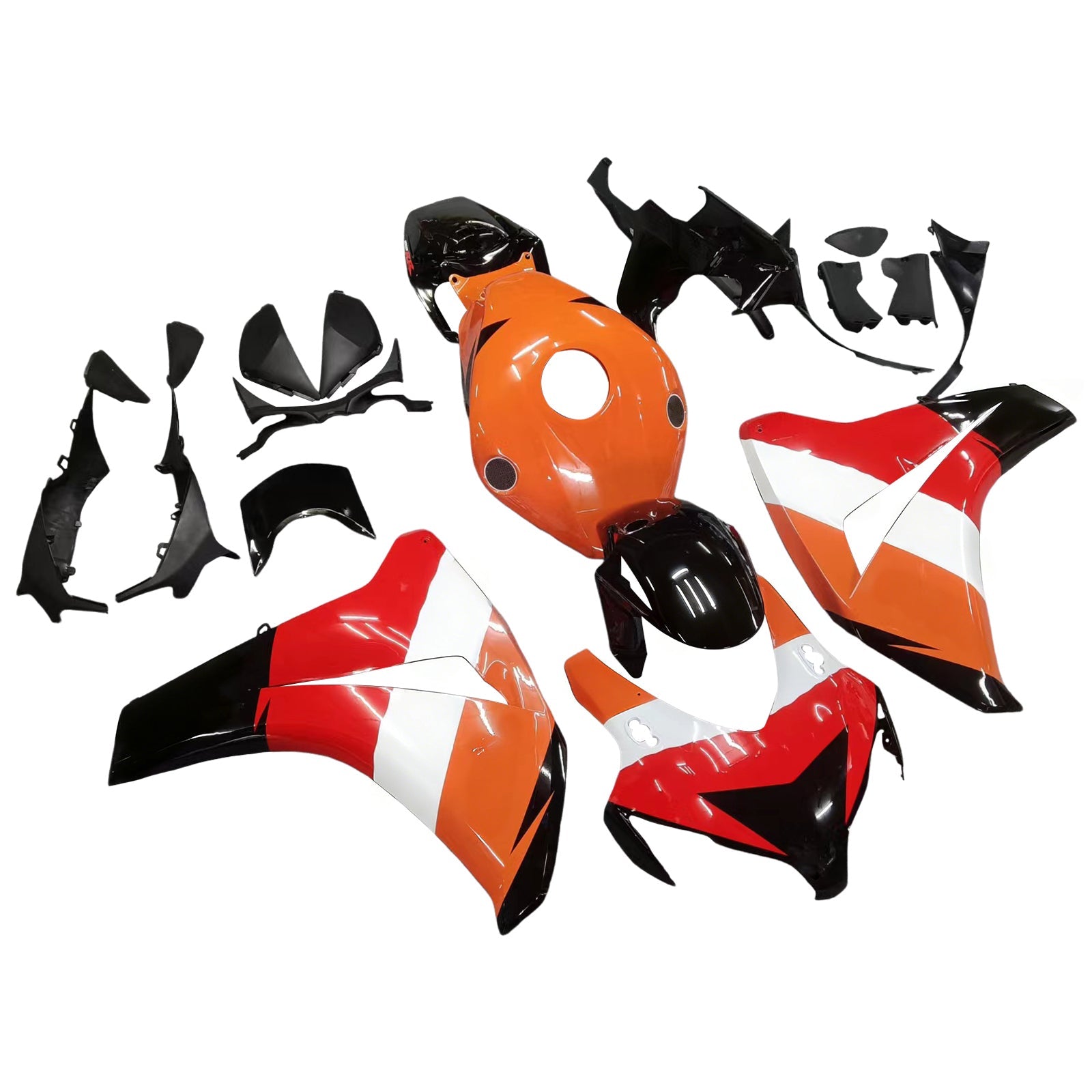 Fairings 2008-2011 Honda CBR 1000 RR Black Orange Repsol Racing Generic