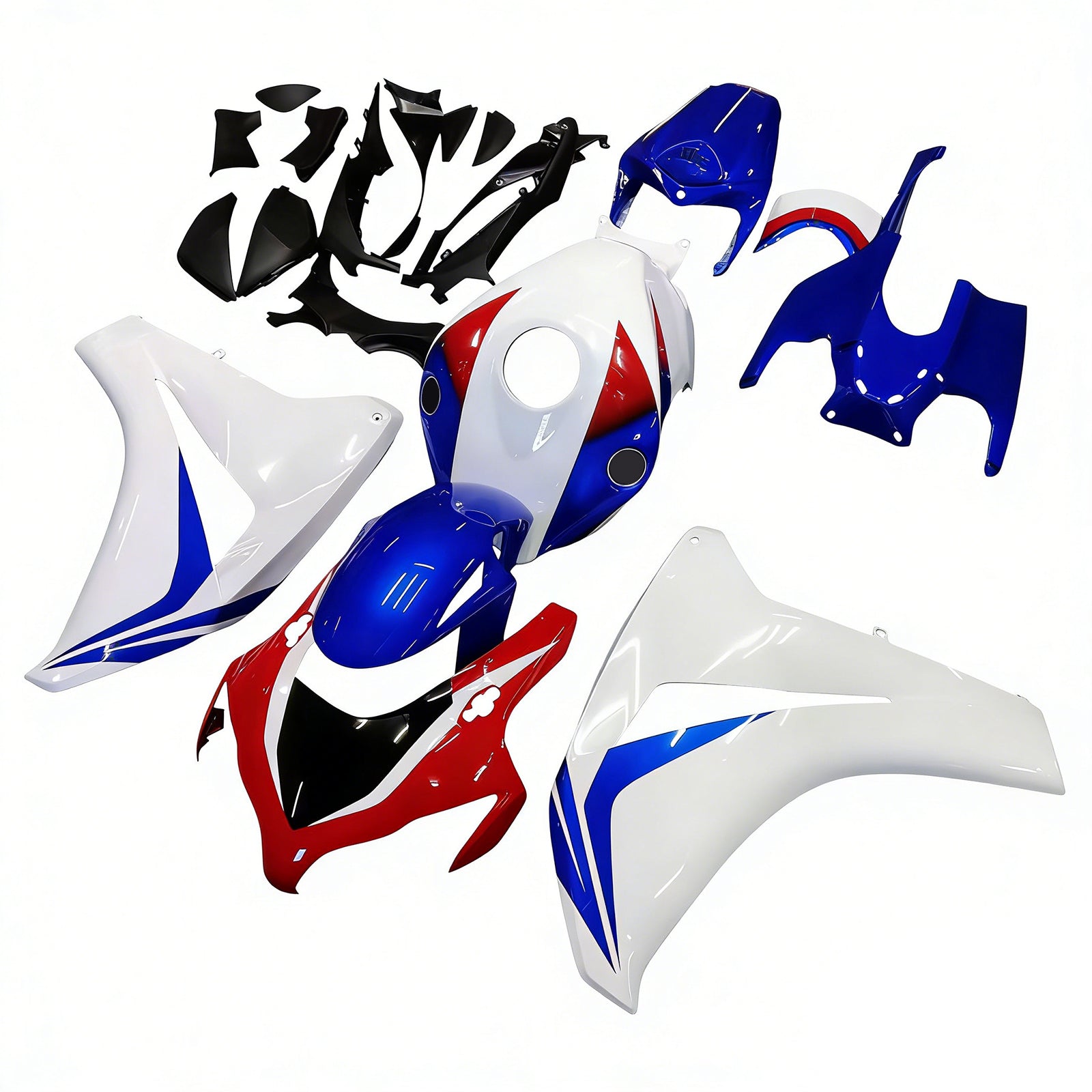 2008-2011 Honda CBR 1000 RR Red Whit Blue HRC Racing Fairings Generic