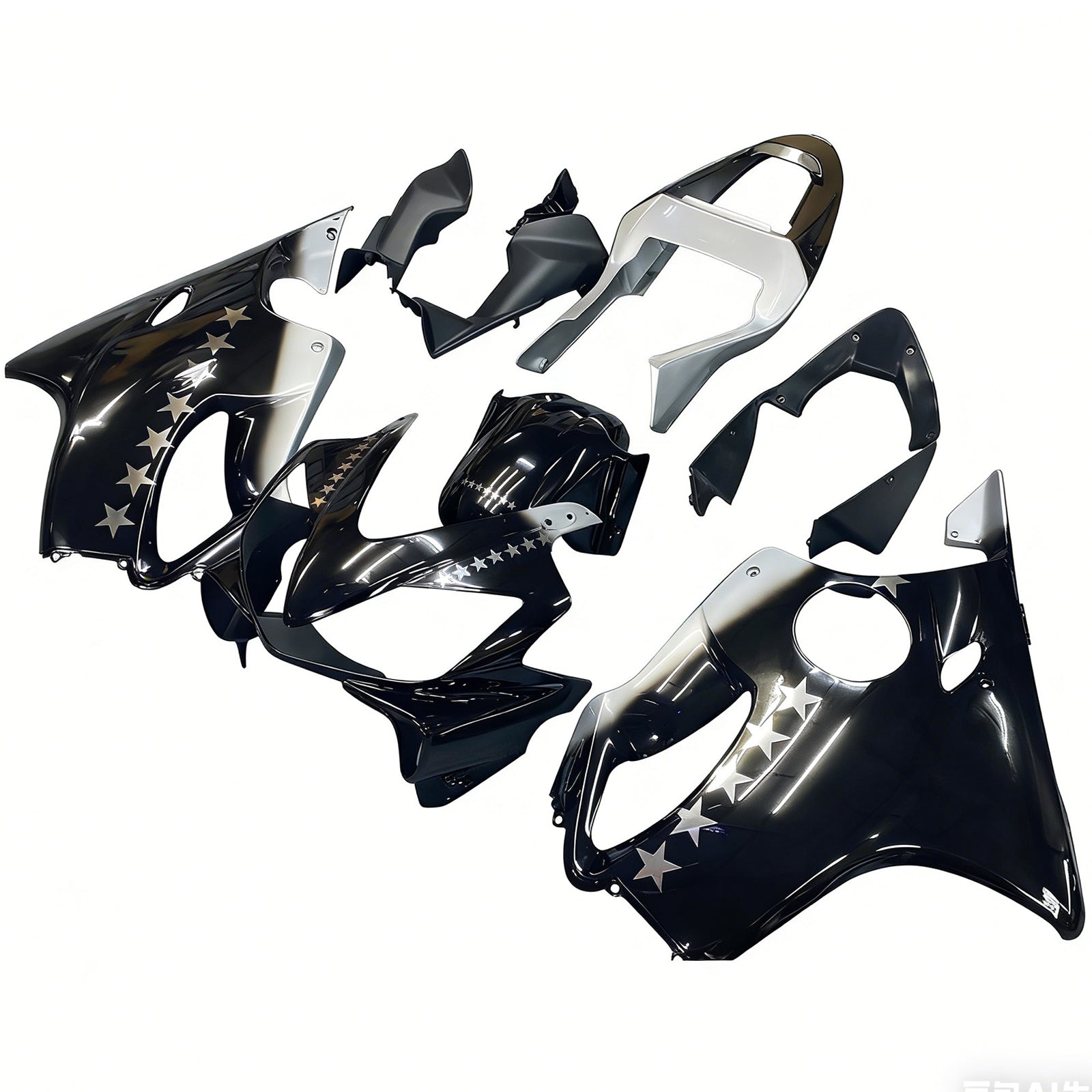 2001-2003 Honda CBR 600 F4i Black SevenStars Racing Fairings Generic