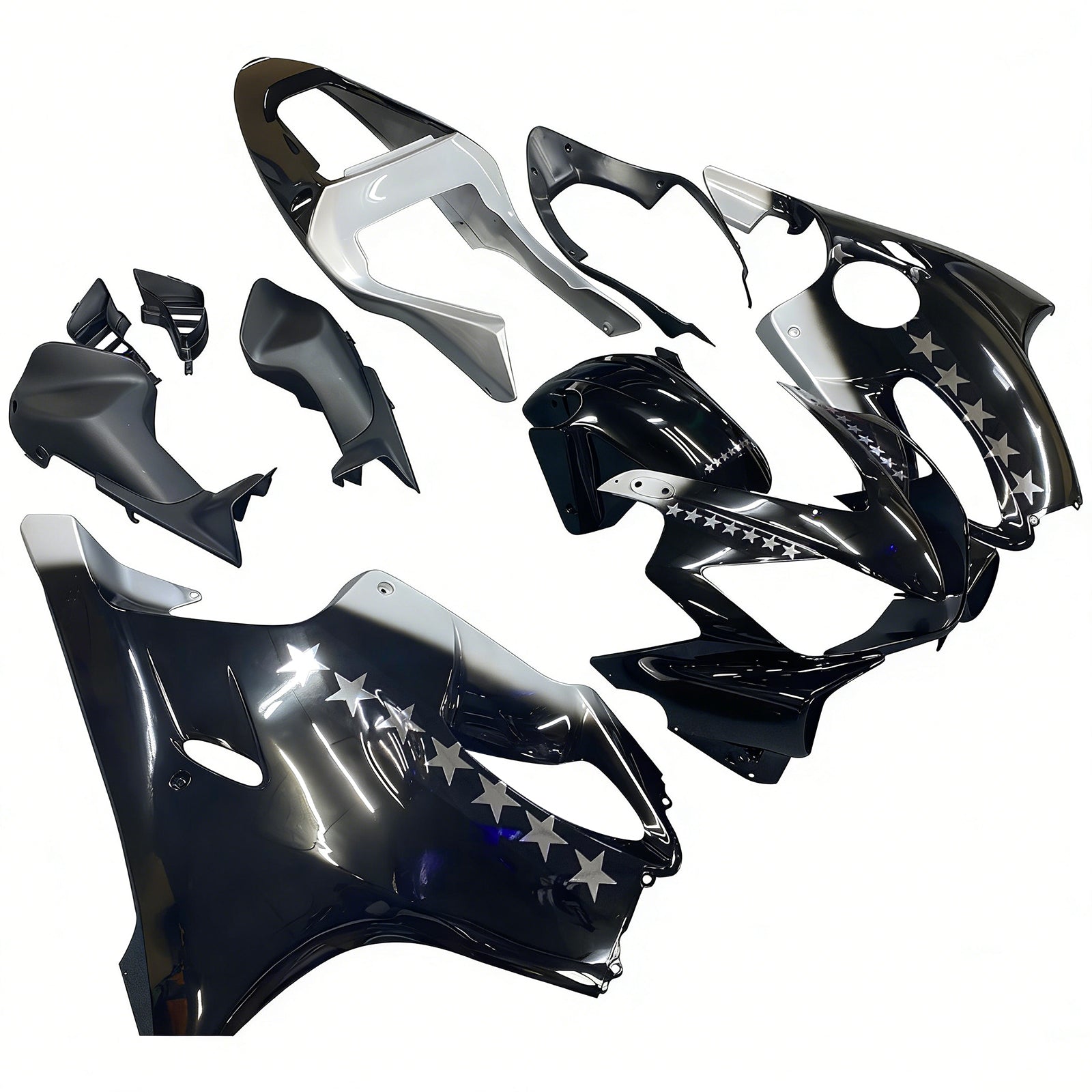 2001-2003 Honda CBR 600 F4i Black SevenStars Racing Fairings Generic