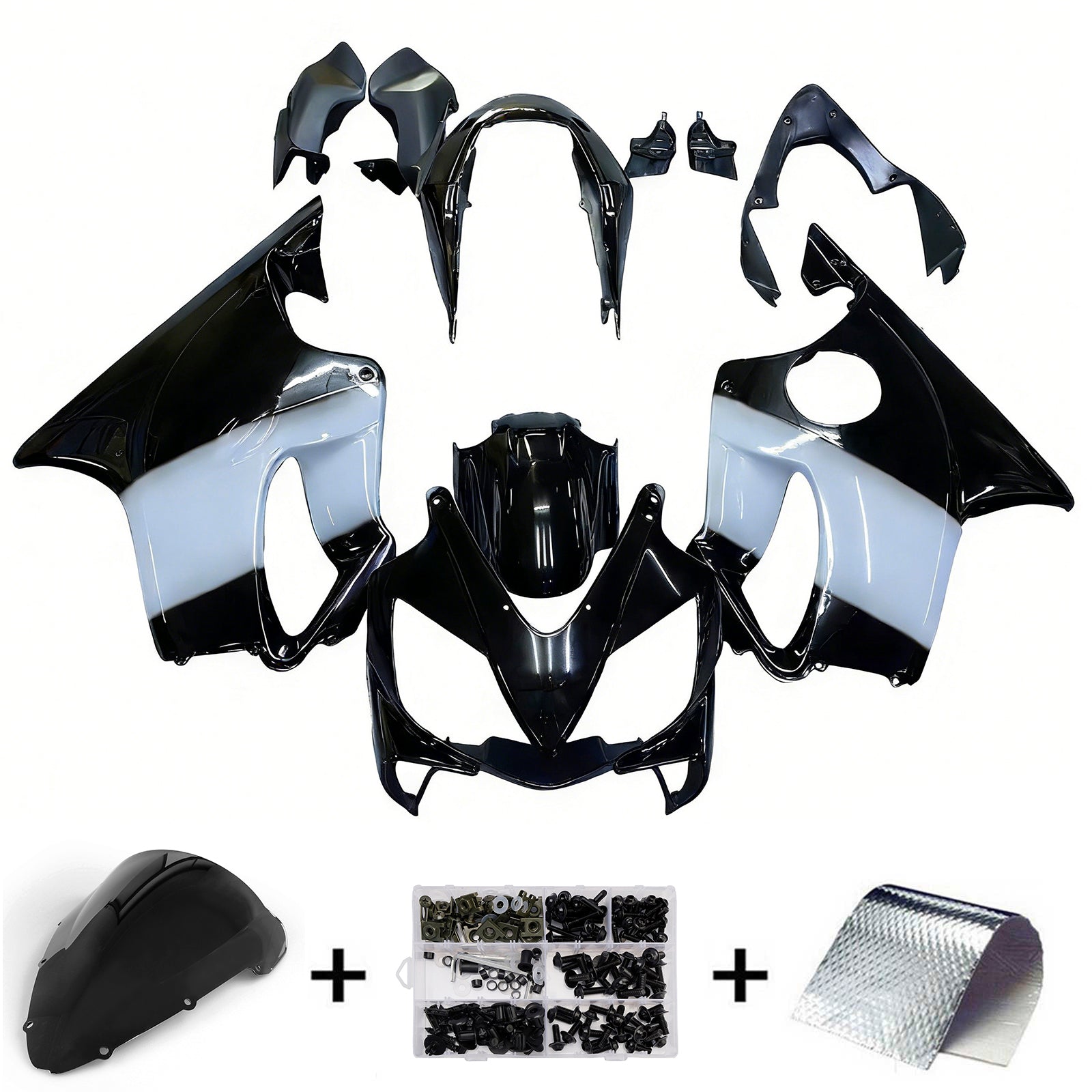 2004-2007 Honda CBR 600 F4i Black West Racing Fairings Generic