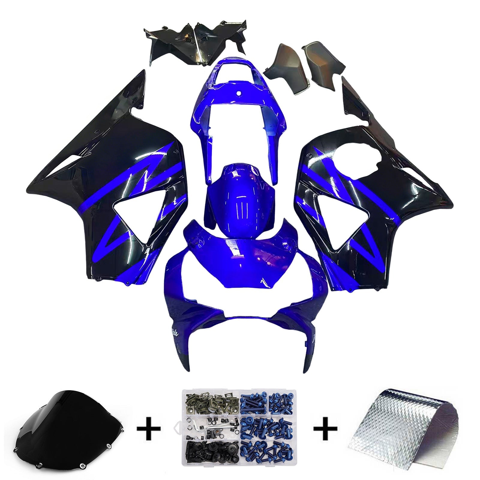 2002-2003 Honda CBR 954 RR Blue & Black RR Racing Fairings Generic