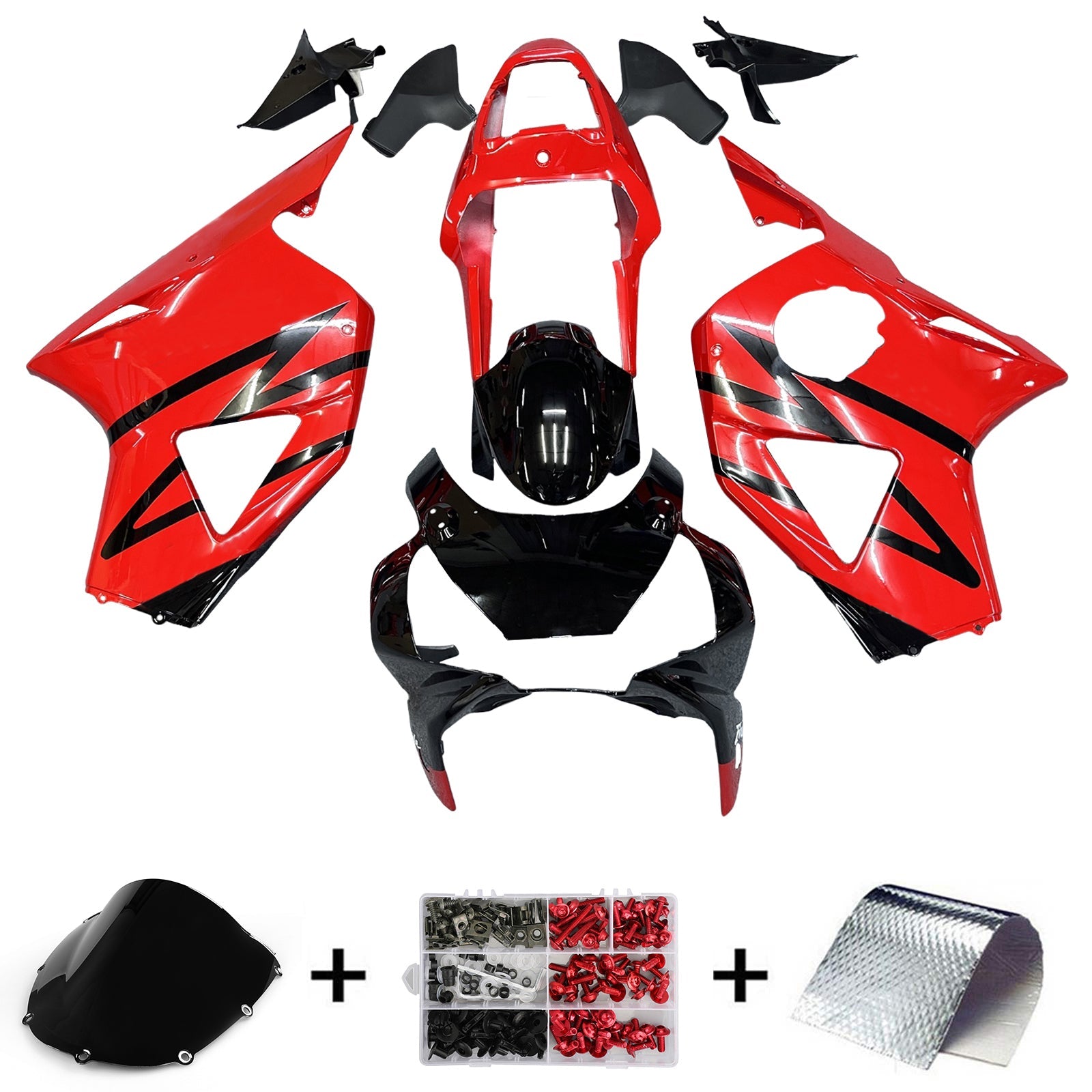 2002-2003 Honda CBR 954 RR Red & Black RR Racing Fairings Generic