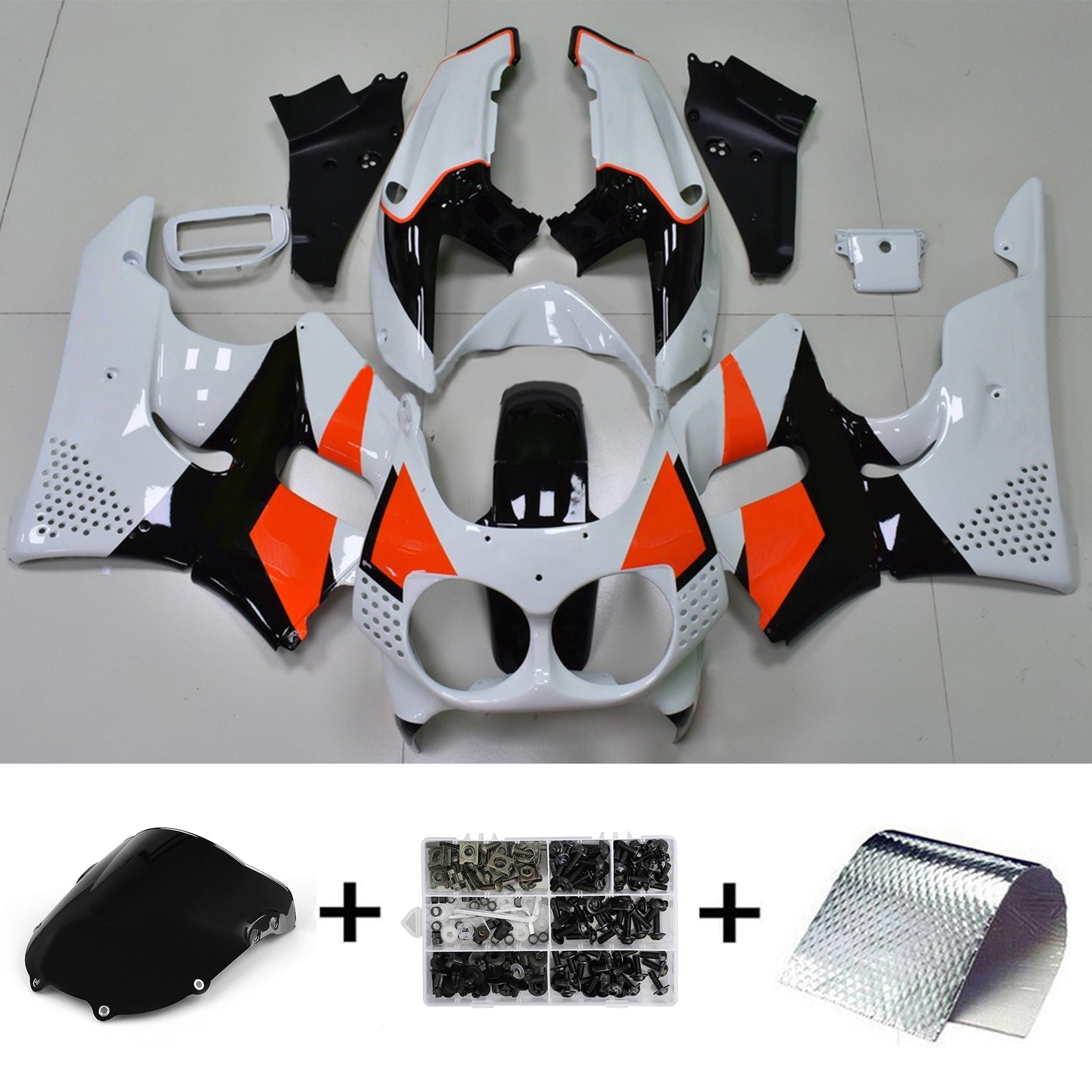 1992-1993 Honda CBR900RR 893 Amotopart Injection Fairing Kit Bodywork Plastic ABS #107