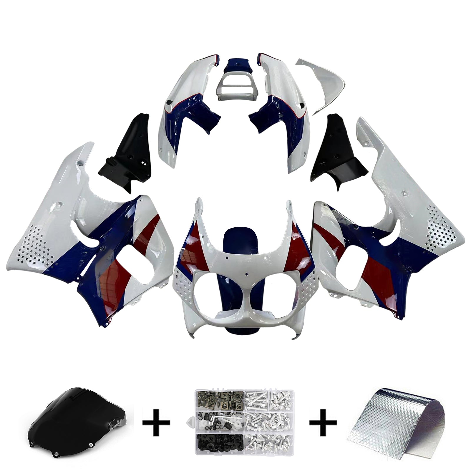 1992-1993 Honda CBR900RR 893 Amotopart Injection Fairing Kit Bodywork Plastic ABS #110