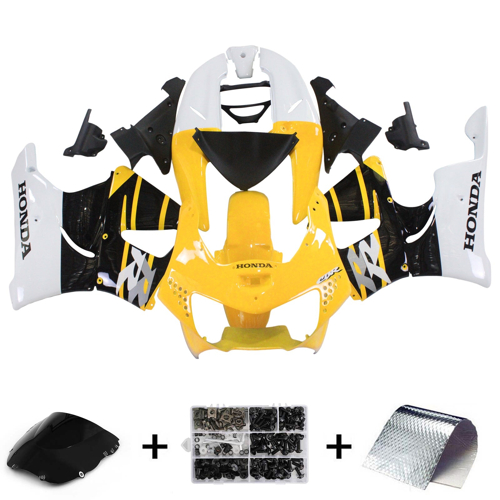1998-1999 Honda CBR900RR 919 Amotopart Injection Fairing Kit Bodywork Plastic ABS #103