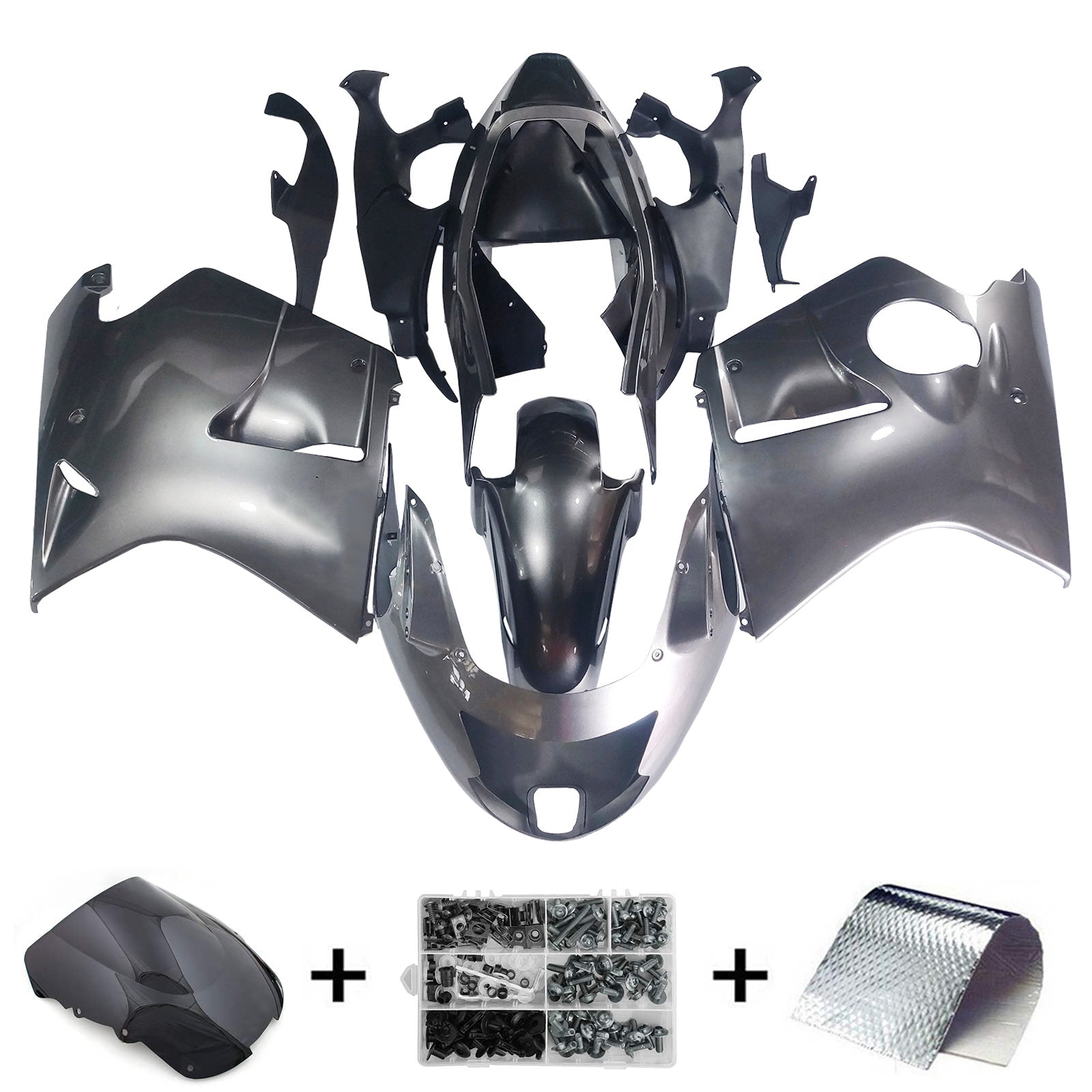1996-2007 Honda CBR1100XX SuperBlackBird Amotopart Injection Fairing Kit Bodywork ABS #107