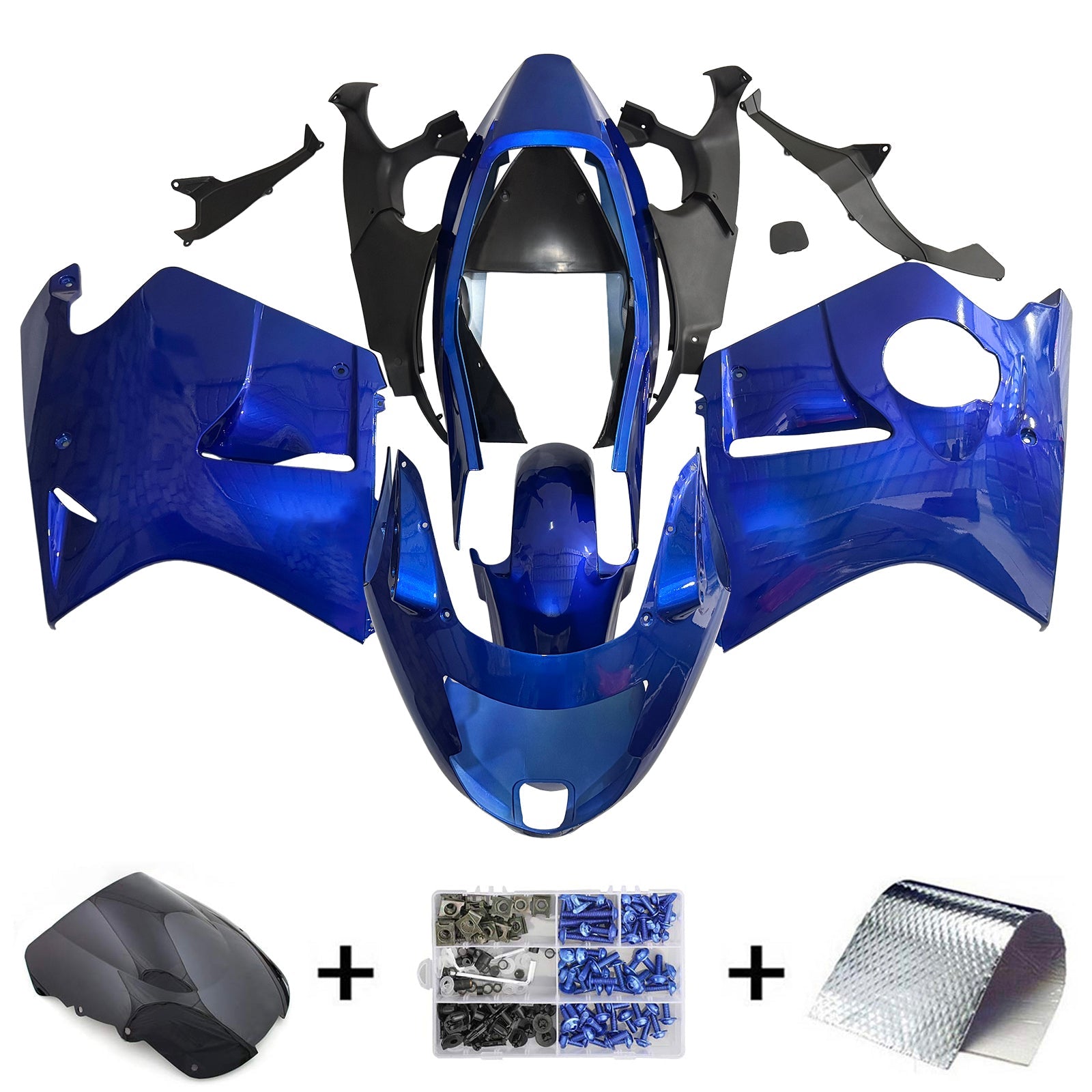 1996-2007 Honda CBR1100XX SuperBlackBird Amotopart Injection Fairing Kit Bodywork ABS #109