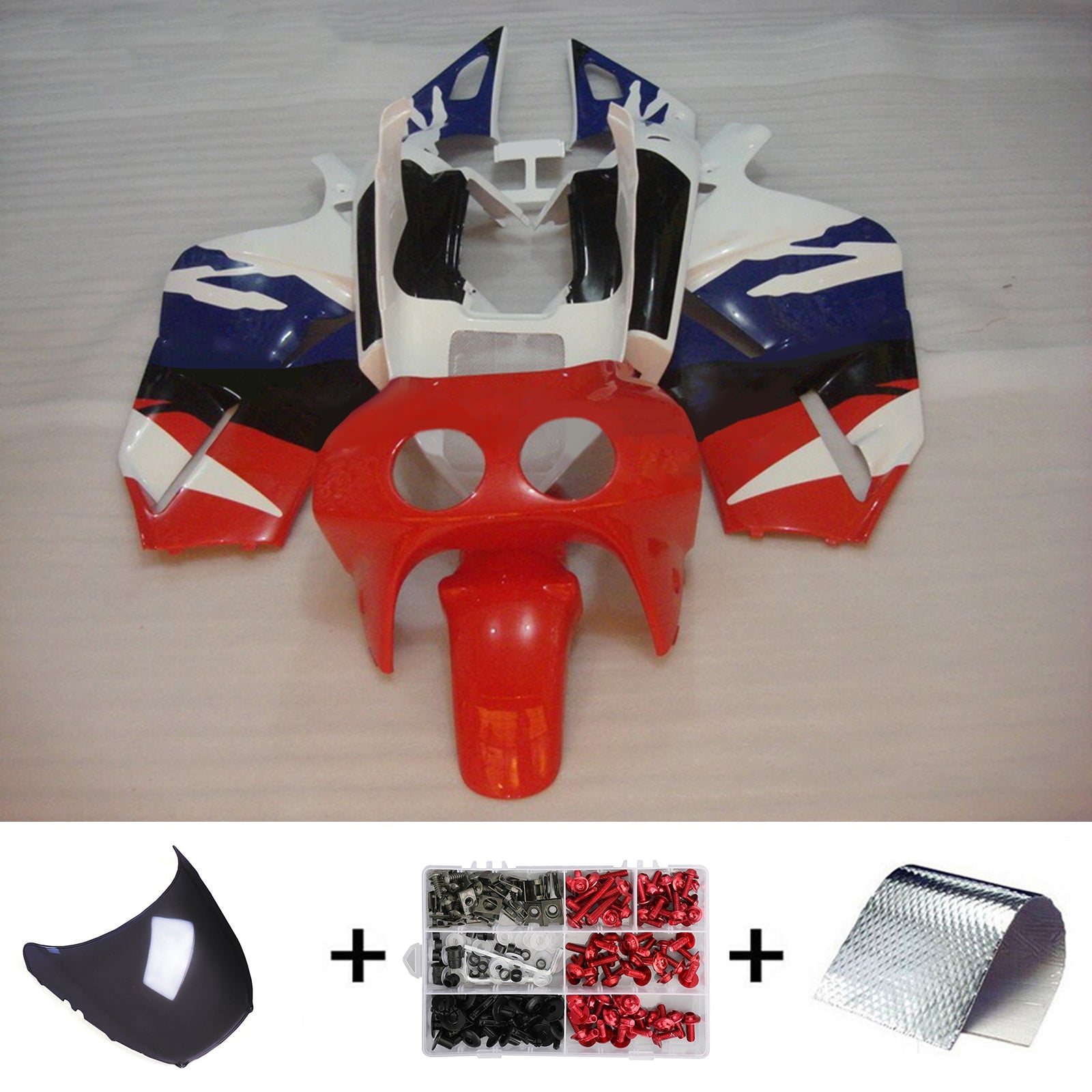 1988-1992 Honda VFR400R NC30 Amotopart Injection Fairing Kit Bodywork Plastic ABS #105