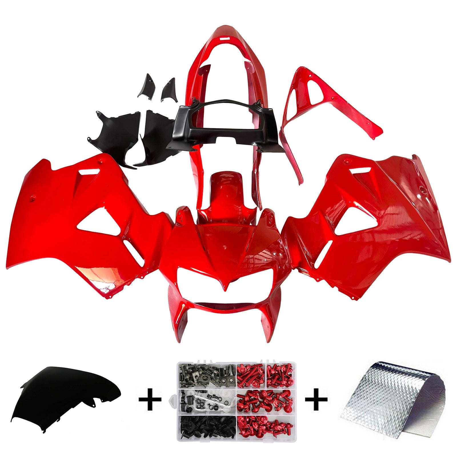 1998-2001 Honda VFR800 Amotopart Injection Fairing Kit Bodywork Plastic ABS #102