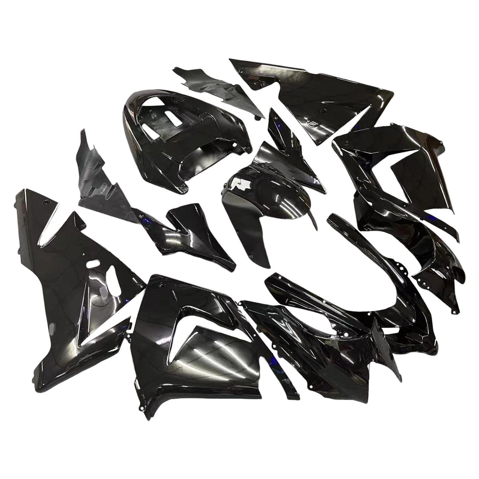 2004-2005 Kawasaki Zx10R Fairing Glossy Black Fairing Kit