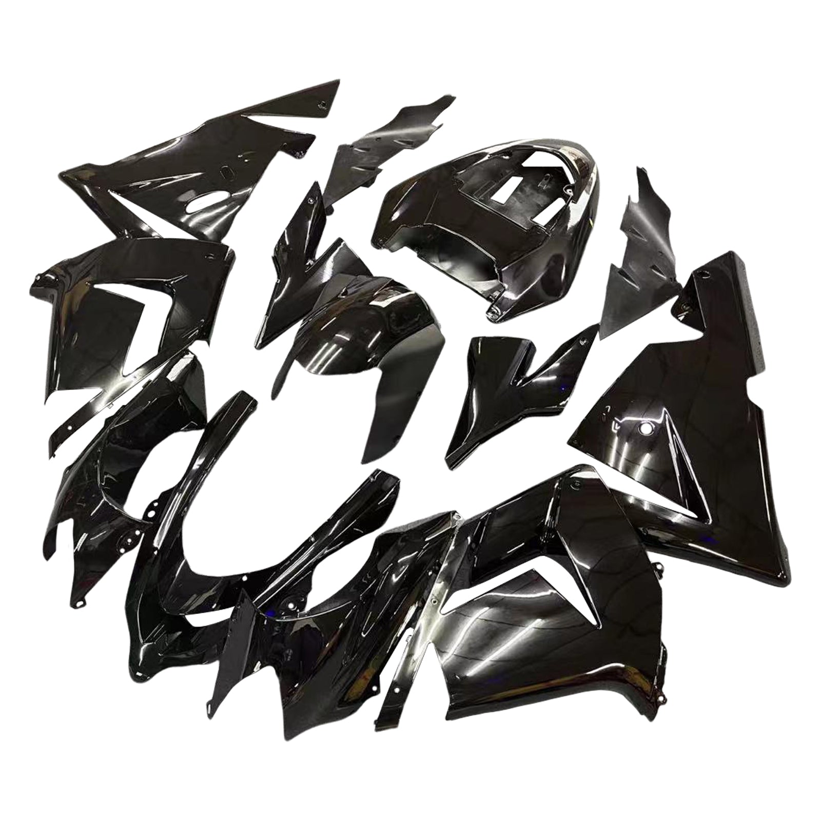 2004-2005 Kawasaki Zx10R Fairing Glossy Black Fairing Kit