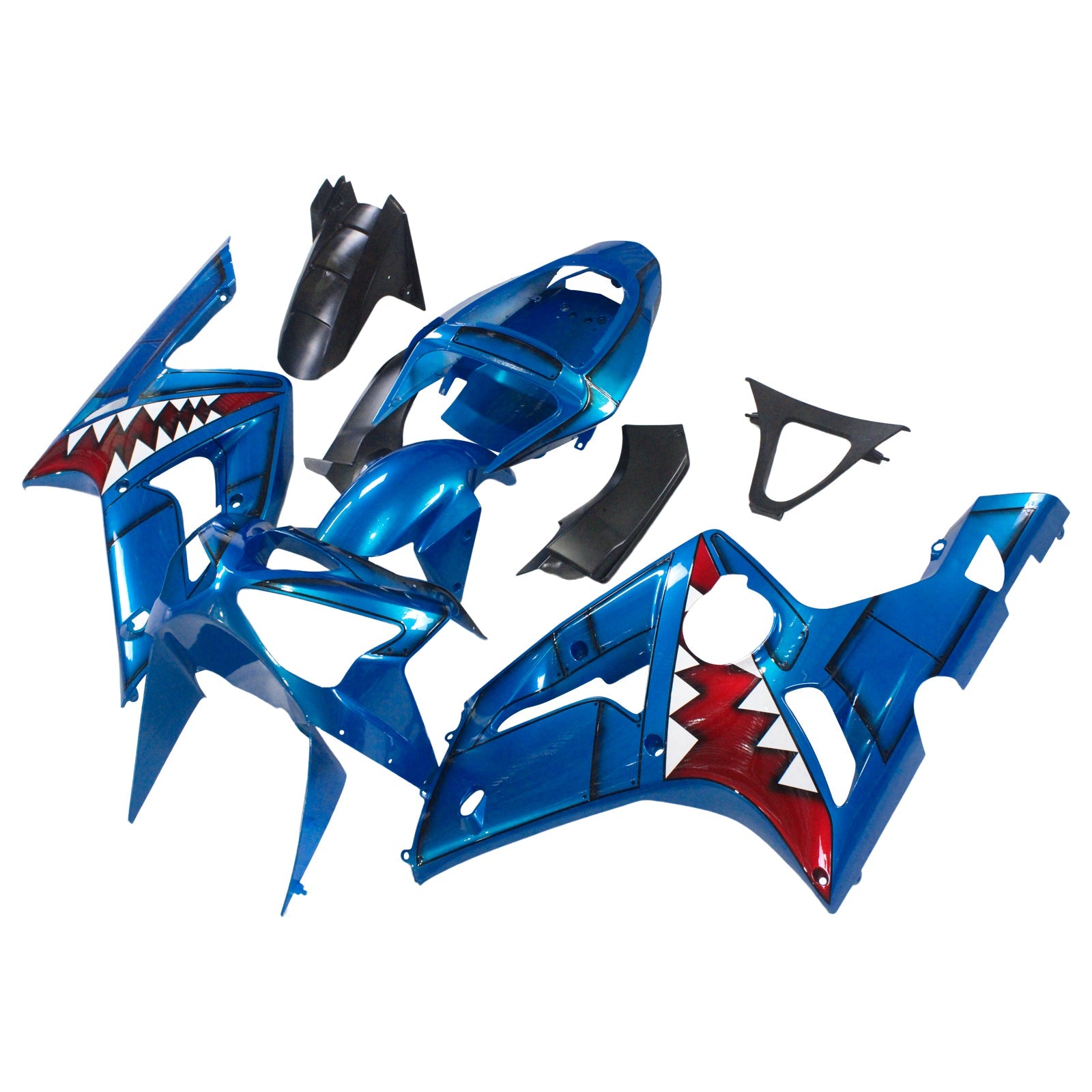 2003-2004 Kawasaki ZX6R 636 Amotopart Injection Fairing Kit Bodywork Plastic ABS #111