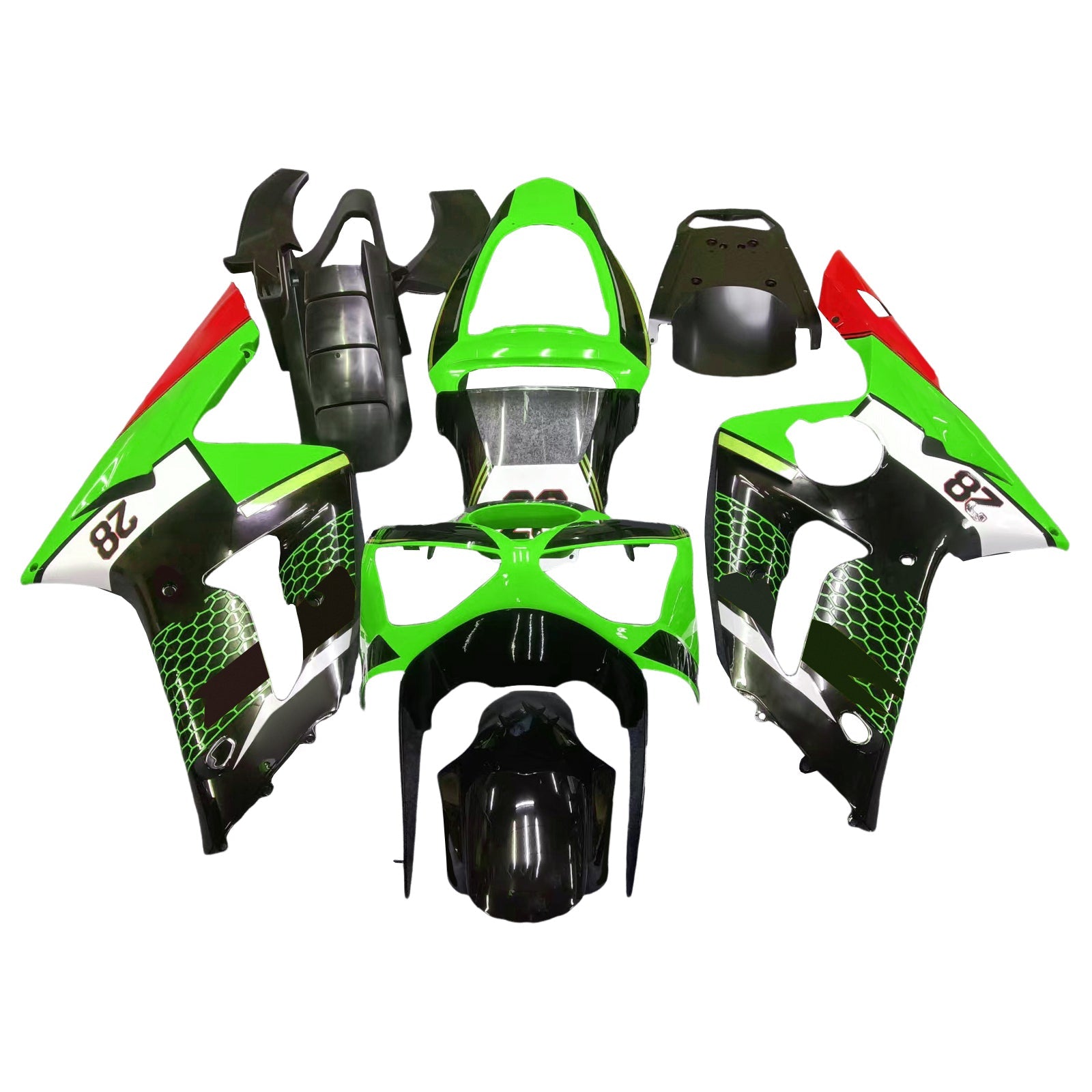 2003-2004 Kawasaki ZX6R 636 Injection Fairing Kit Bodywork Plastic ABS#120