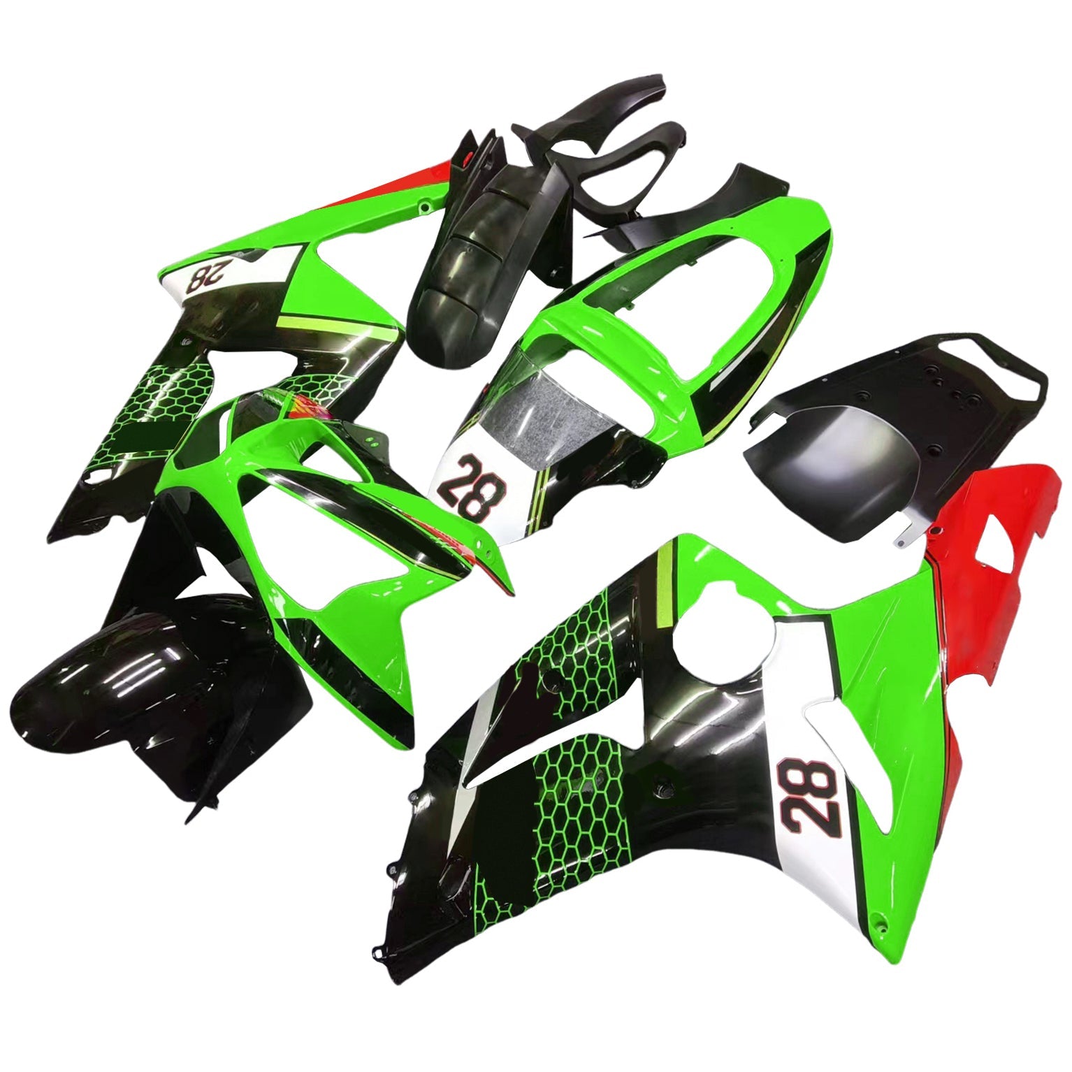 2003-2004 Kawasaki ZX6R 636 Injection Fairing Kit Bodywork Plastic ABS#120