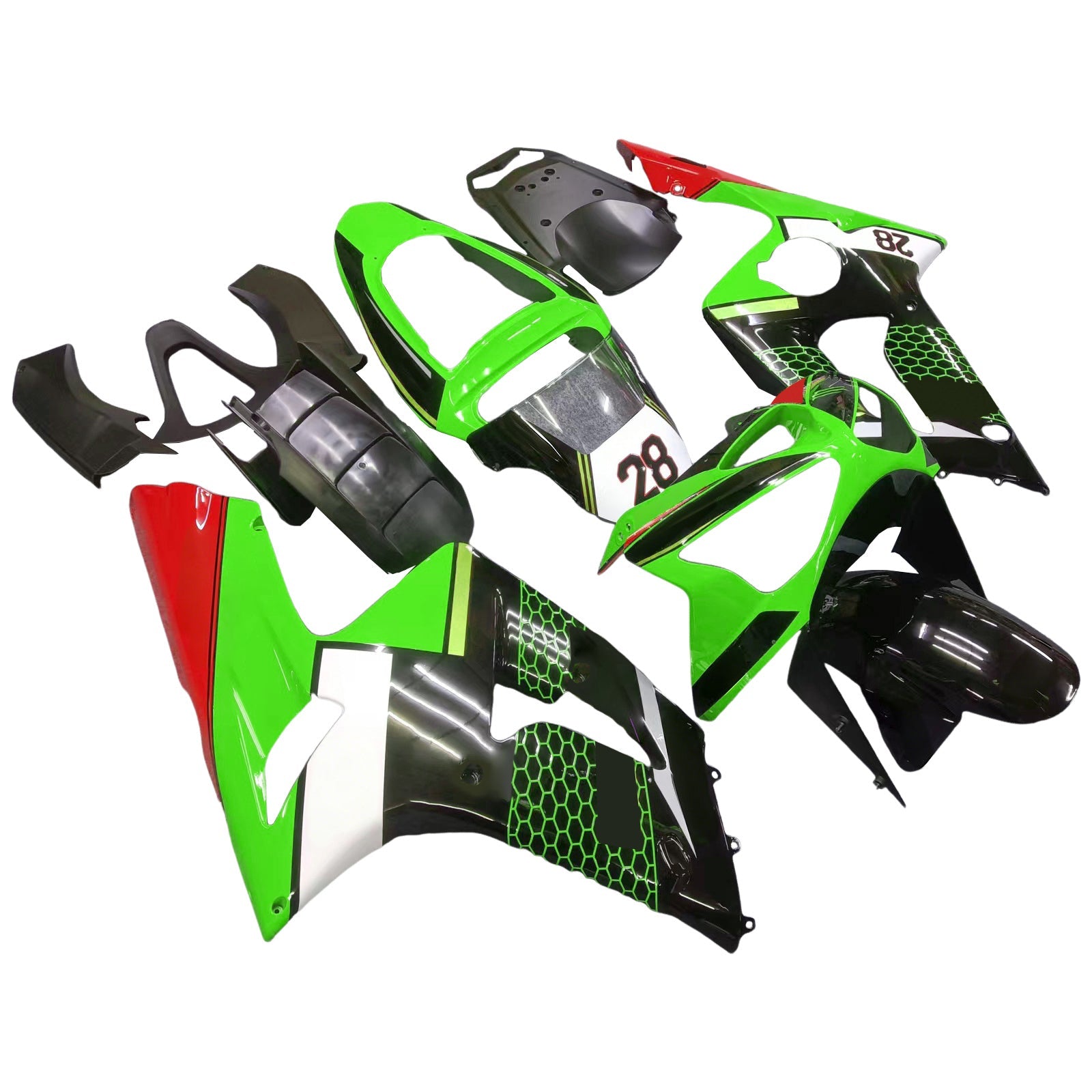 2003-2004 Kawasaki ZX6R 636 Injection Fairing Kit Bodywork Plastic ABS#120