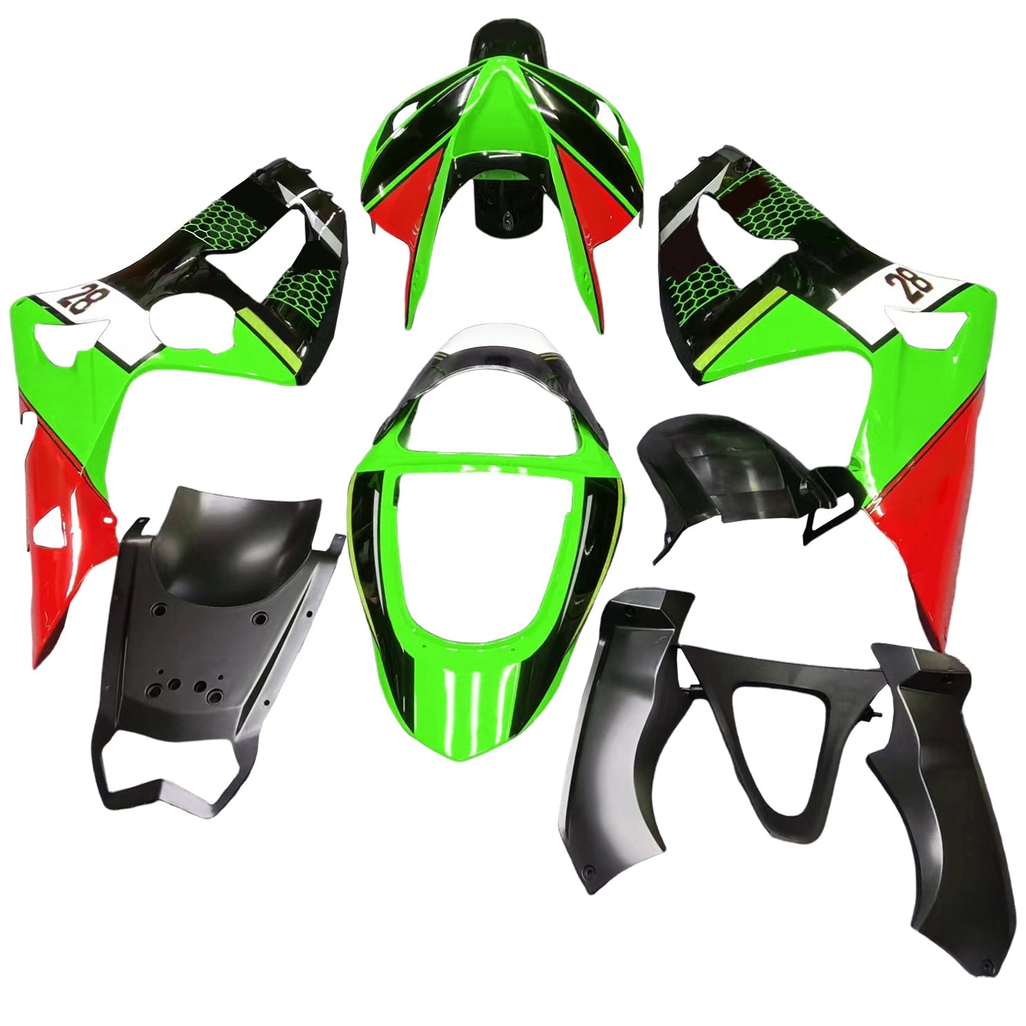 2003-2004 Kawasaki ZX6R 636 Injection Fairing Kit Bodywork Plastic ABS#120