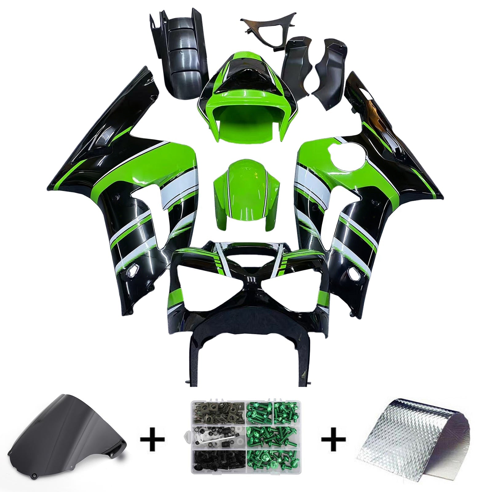 2003-2004 Kawasaki ZX6R 636 Injection Fairing Kit Bodywork Plastic ABS#121
