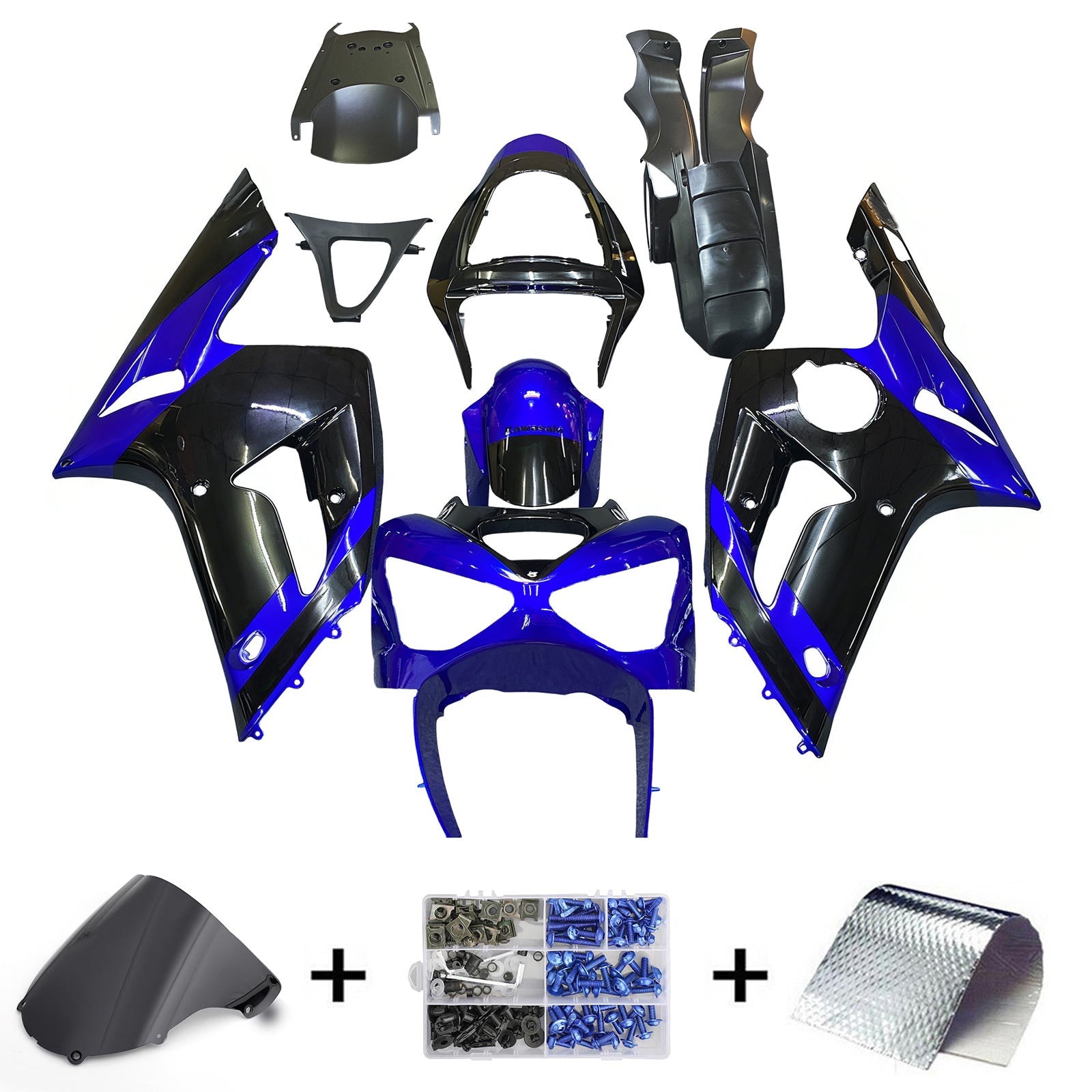 2003-2004 Kawasaki ZX6R 636 Injection Fairing Kit Bodywork Plastic ABS#122