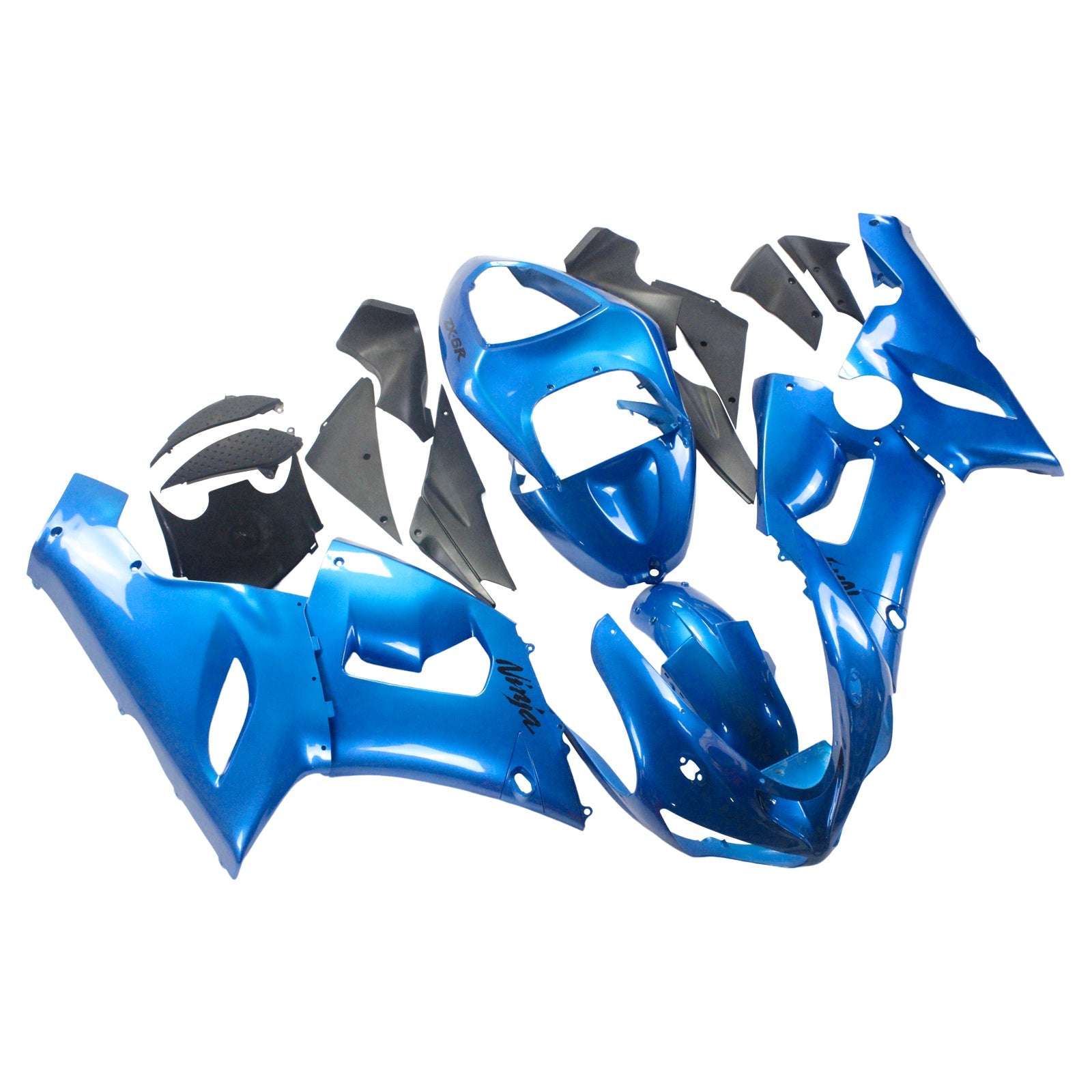 2005-2006 Kawasaki ZX6R 636 Amotopart Injection Fairing Kit Bodywork Plastic ABS #127