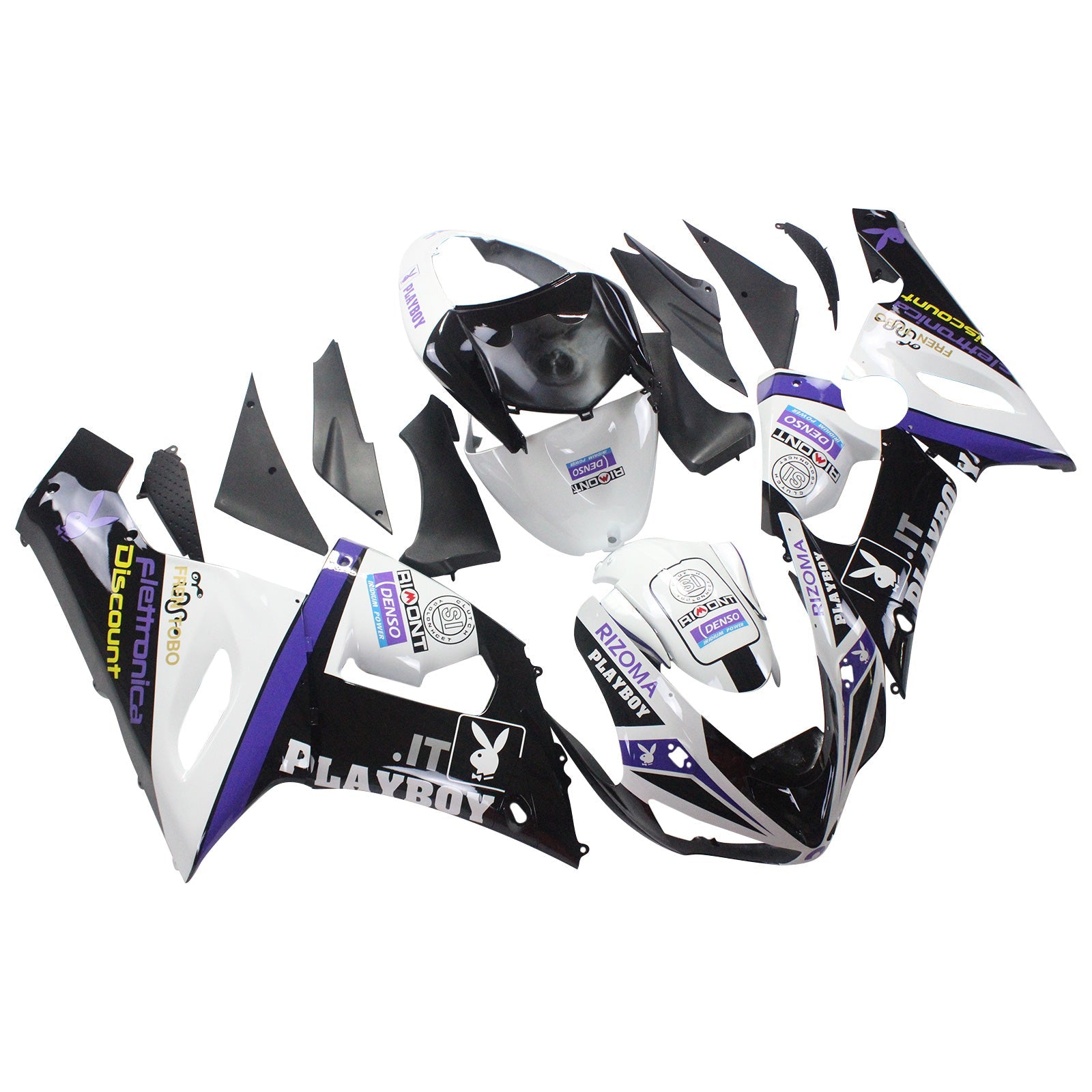 2005-2006 Kawasaki ZX6R 636 Amotopart Injection Fairing Kit Bodywork Plastic ABS #142
